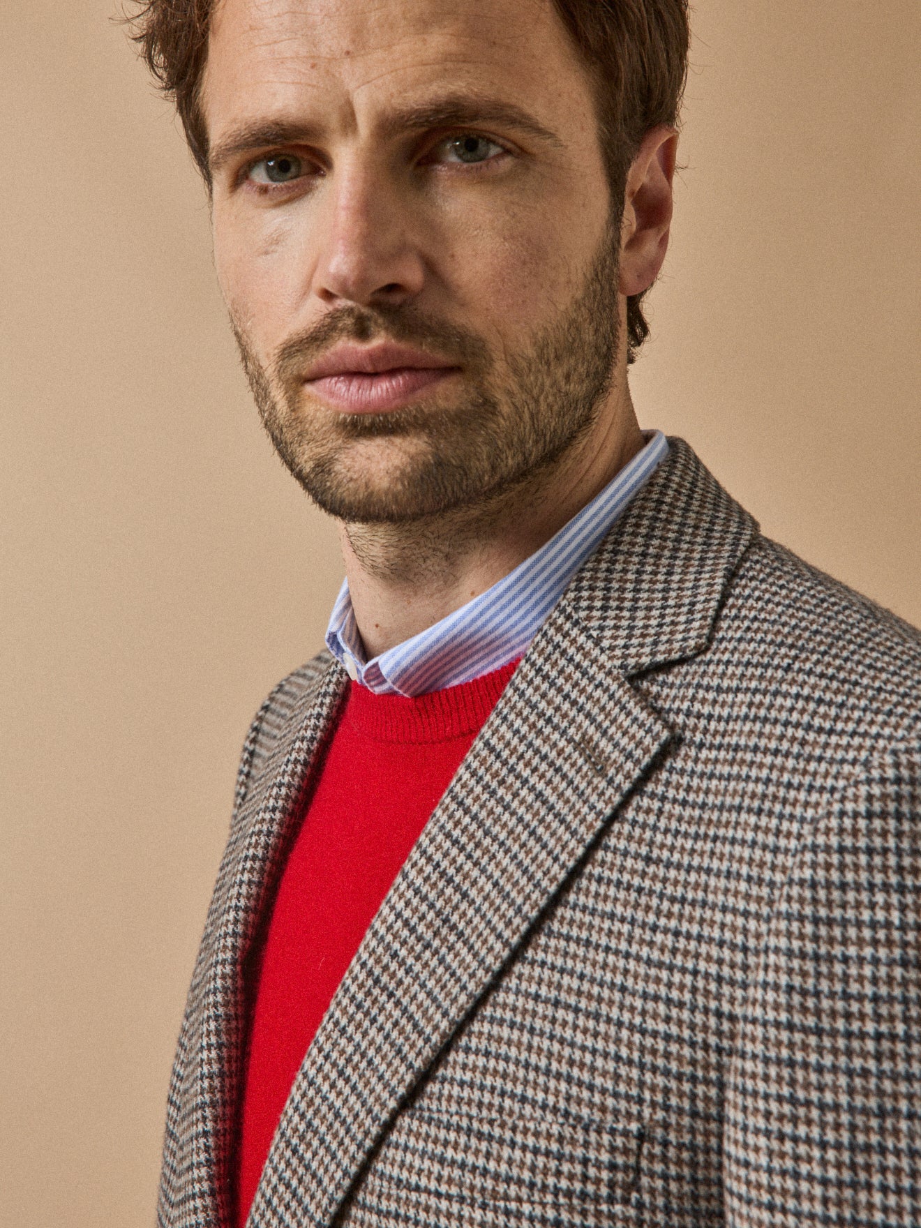 Herren-Blazer aus Wolltuch mit Glencheck-Muster