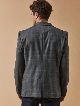 Blazer laine froide prince de galles homme