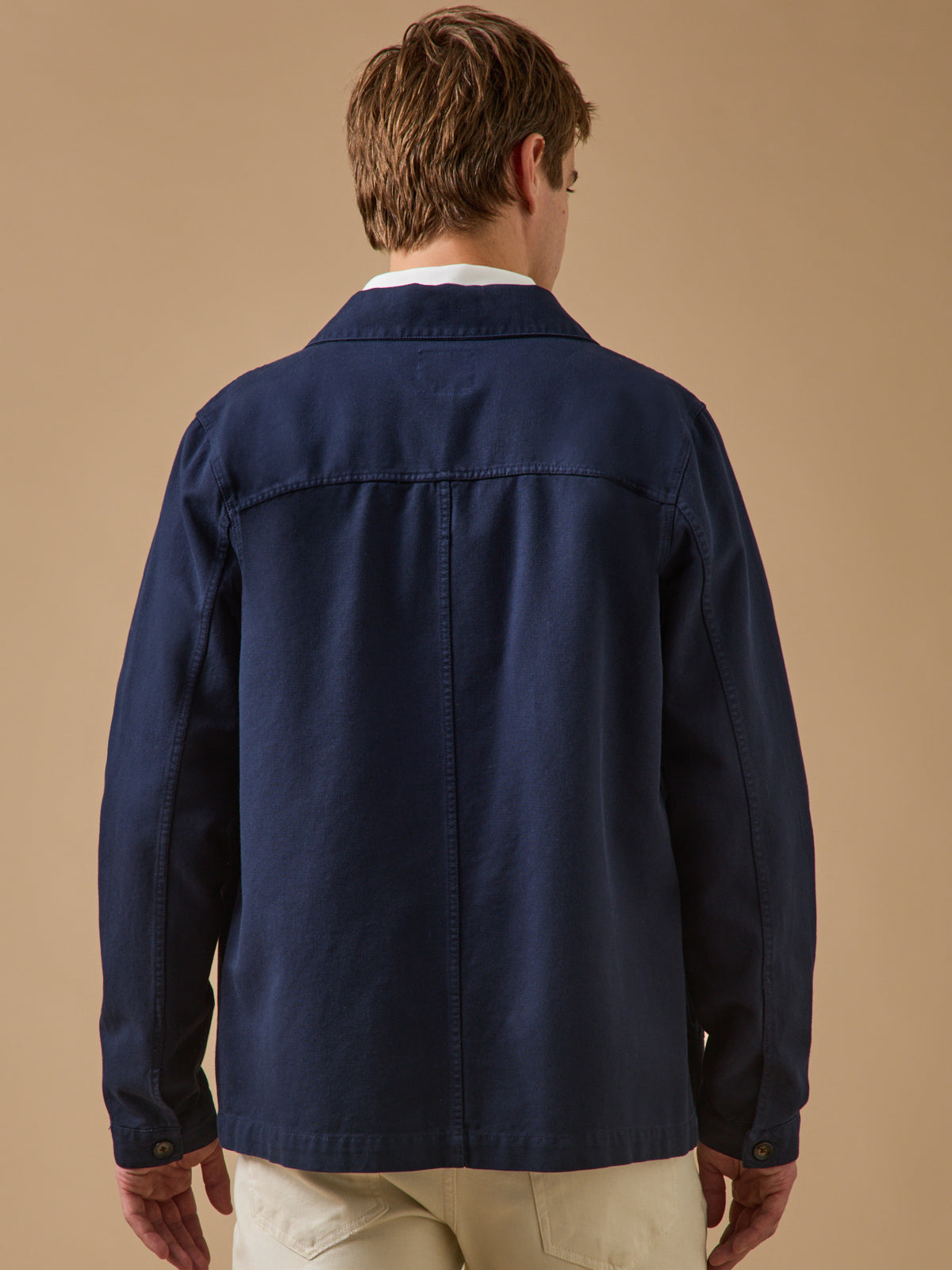 Herrenjacke im Working-Esprit - Twill aus recycelter Baumwolle