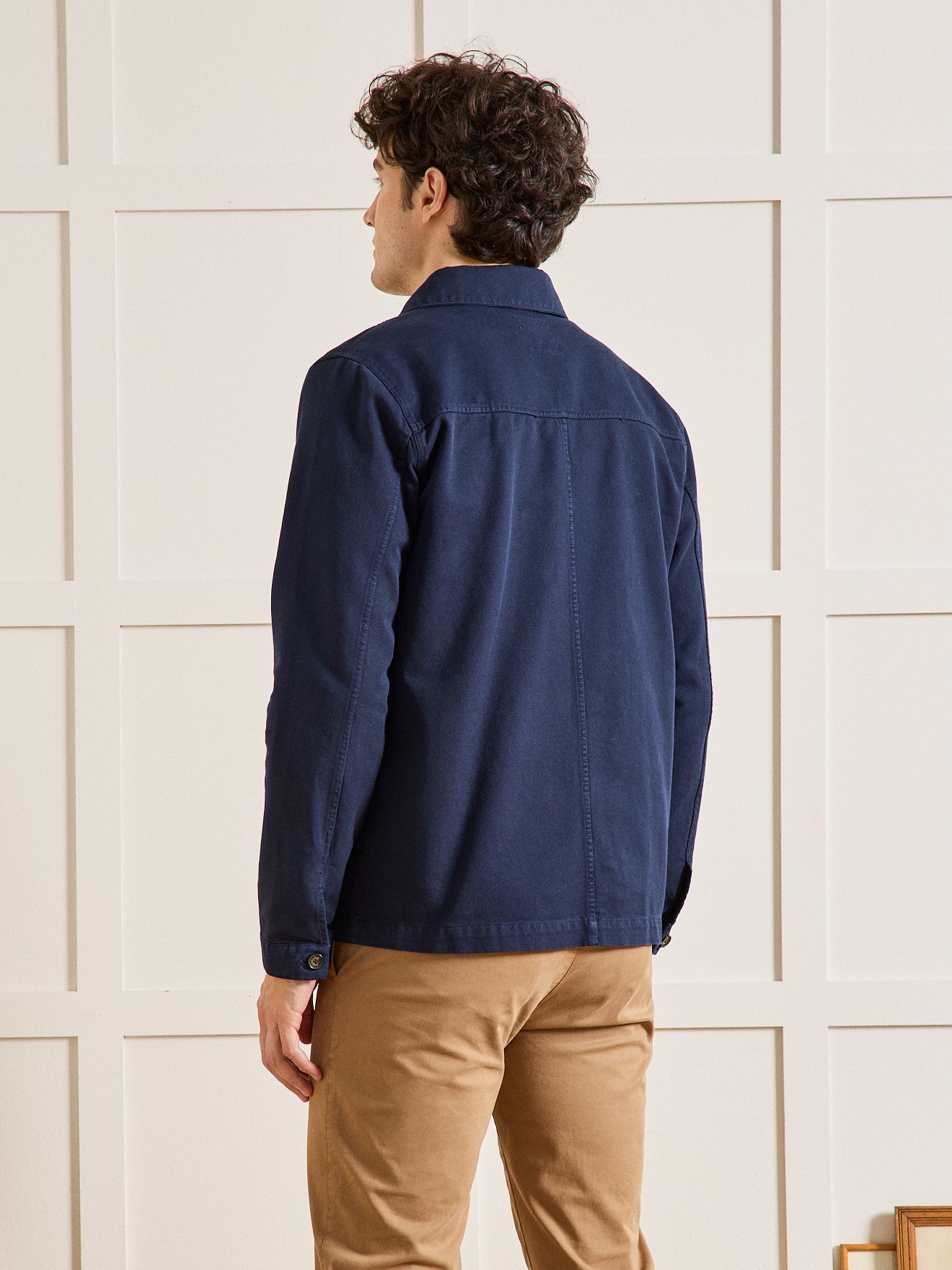 Herrenjacke im Working-Esprit - Twill aus recycelter Baumwolle