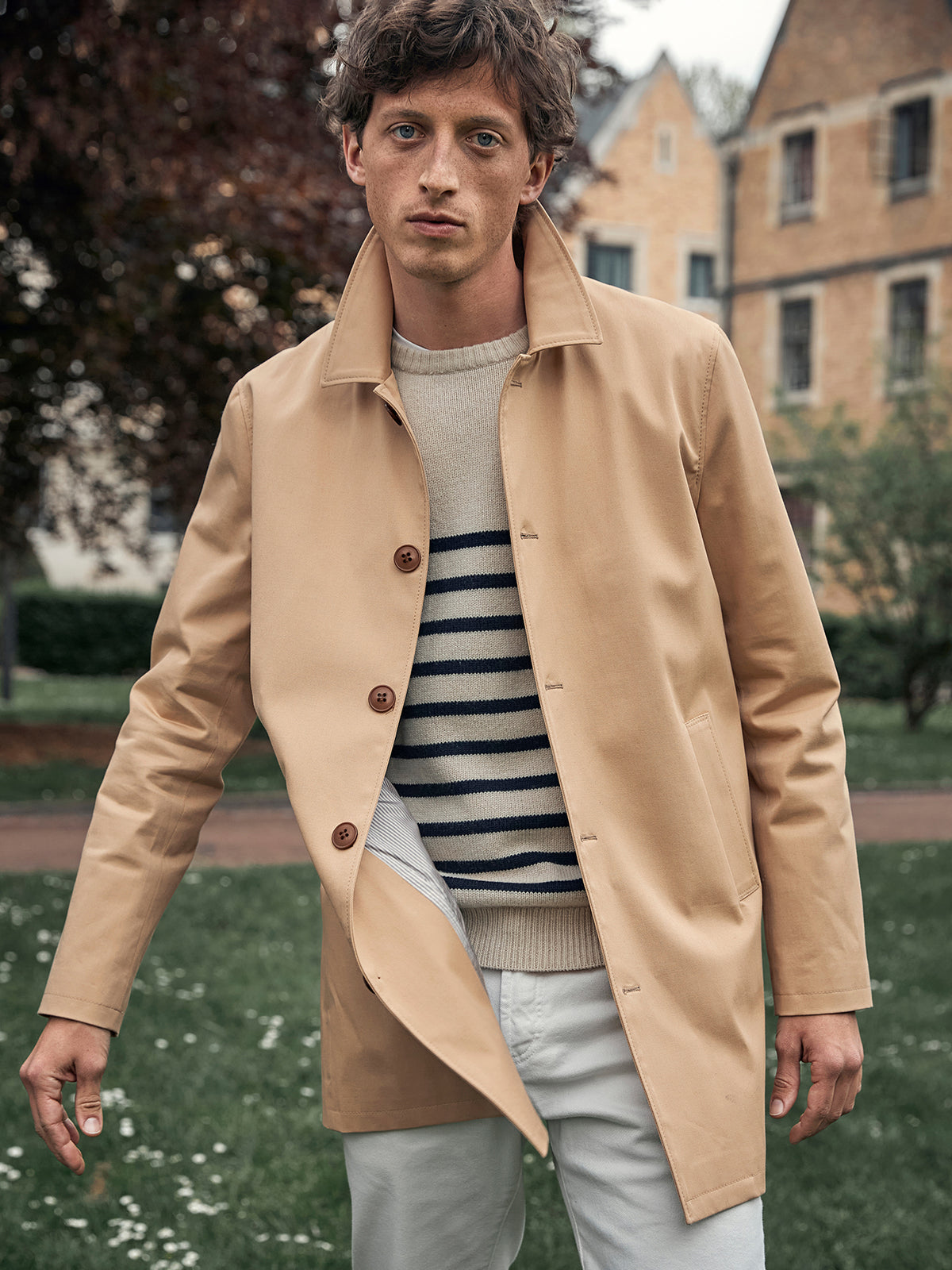 Manteau Car Coat twill homme