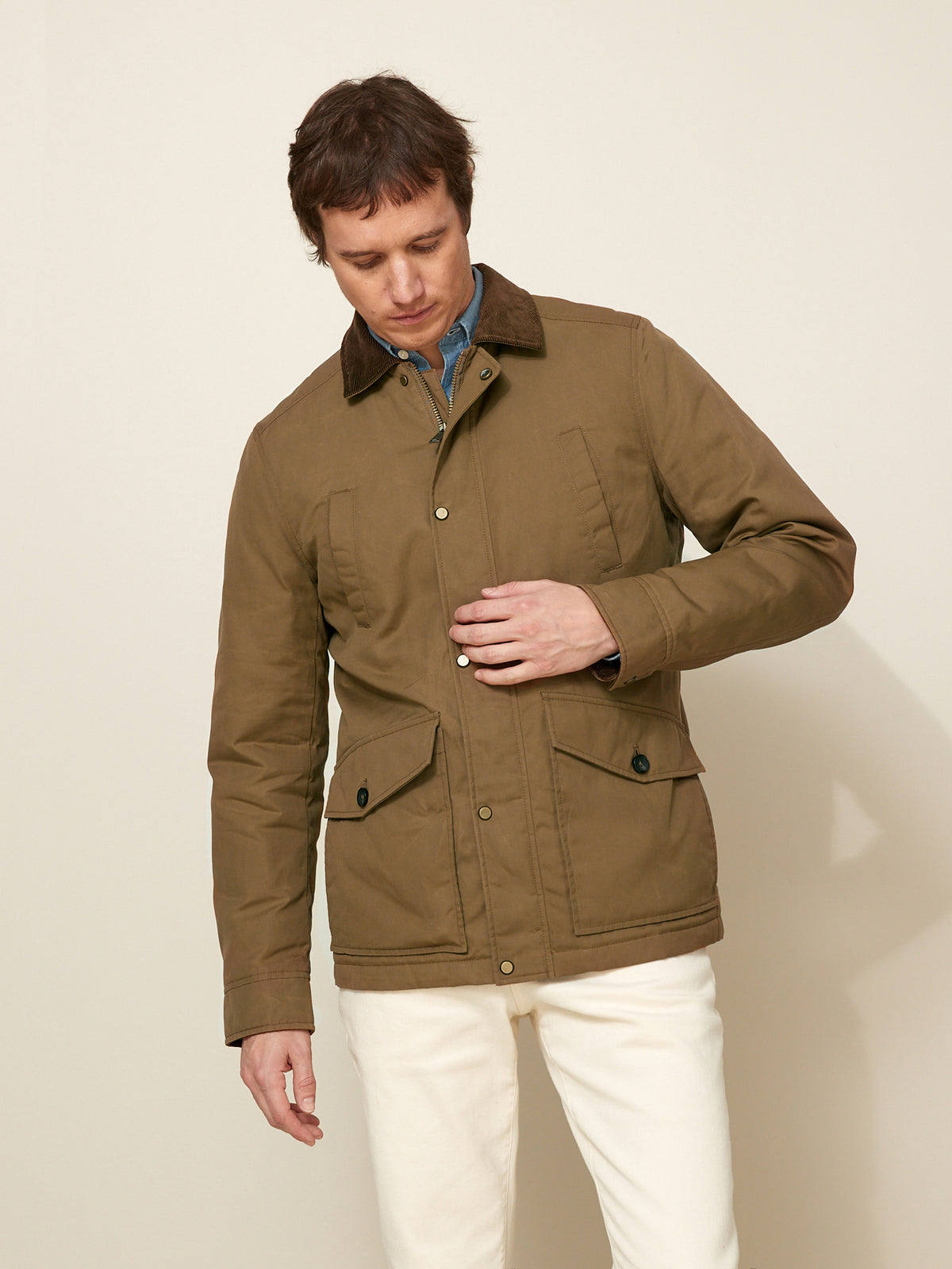 Veste col velours homme