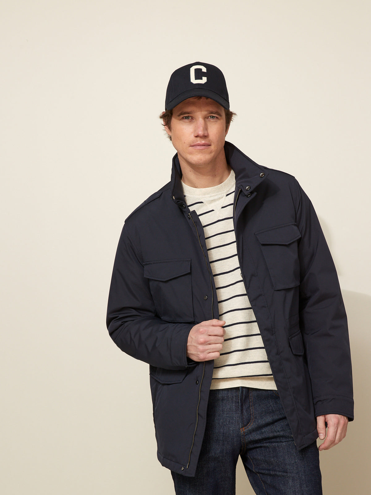 Wattierte Herren-Safarijacke