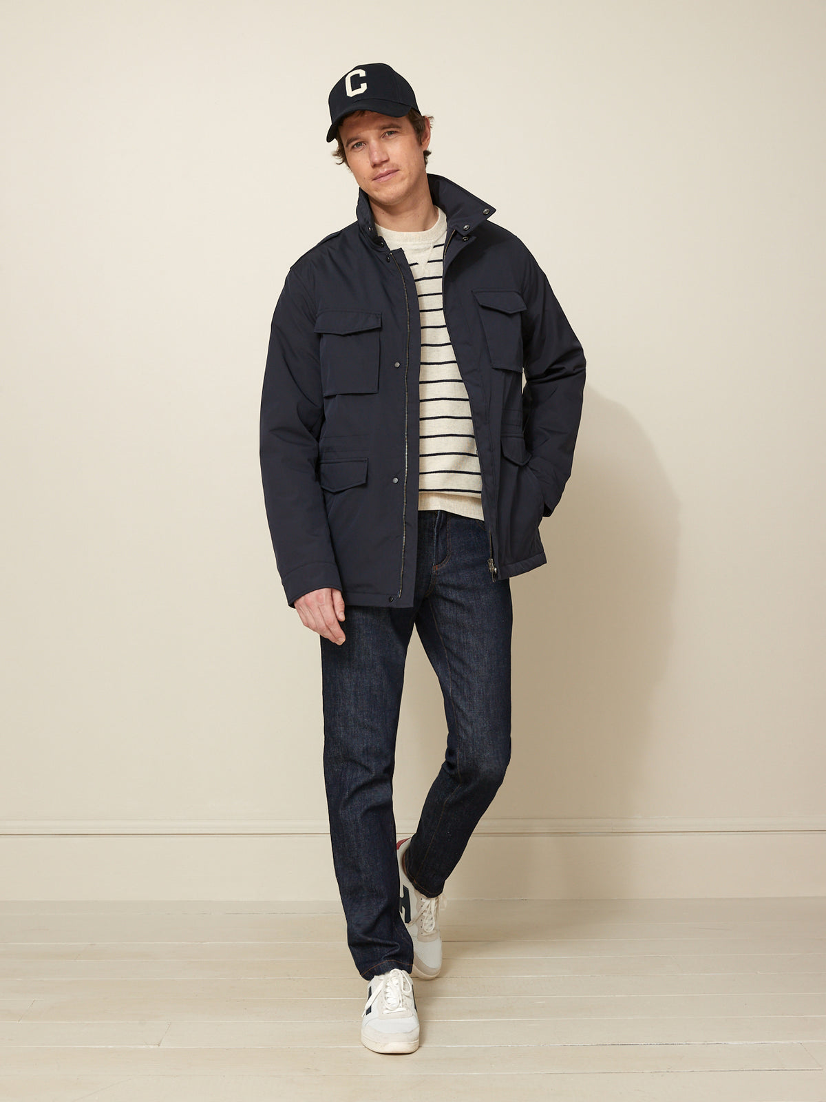Wattierte Herren-Safarijacke