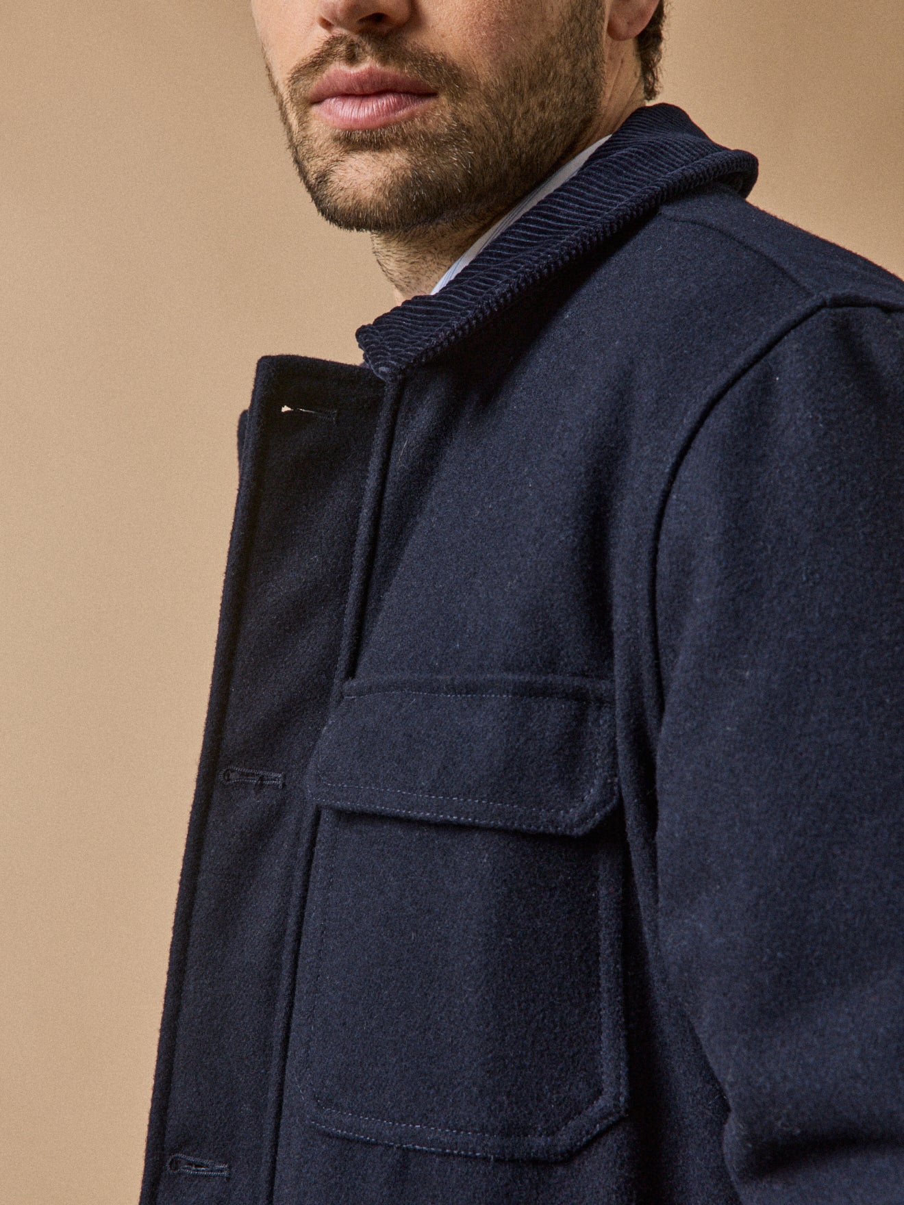 Herrenjacke aus warmem Wolltuch