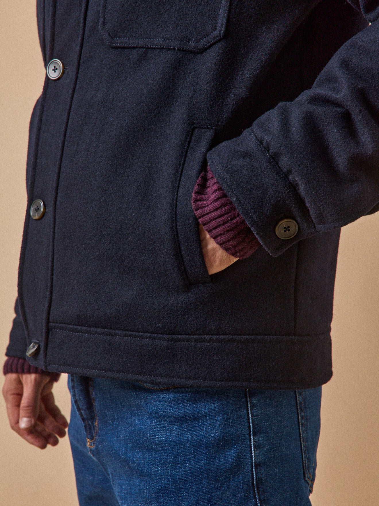 Herrenjacke aus warmem Wolltuch