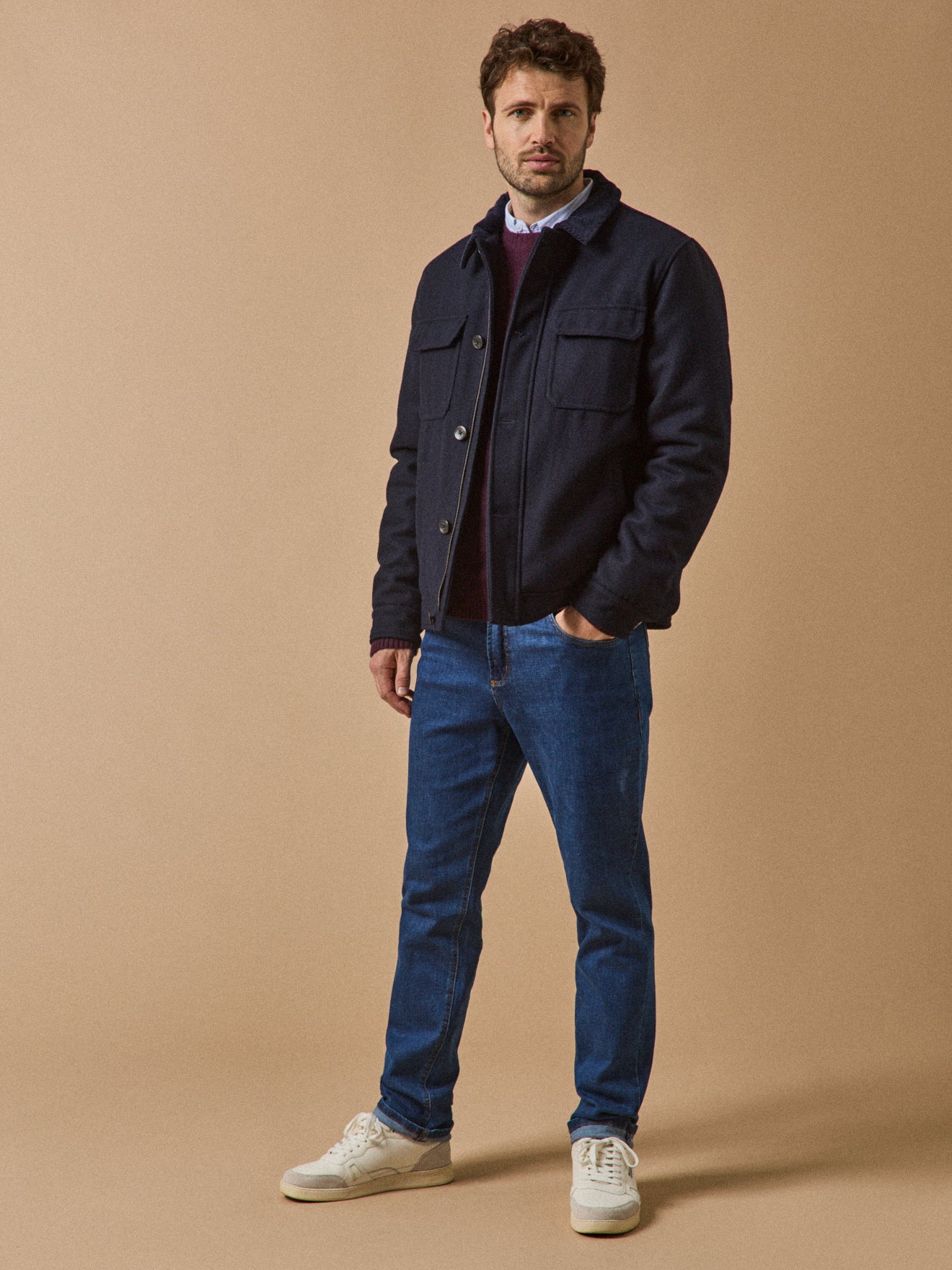 Herrenjacke aus warmem Wolltuch