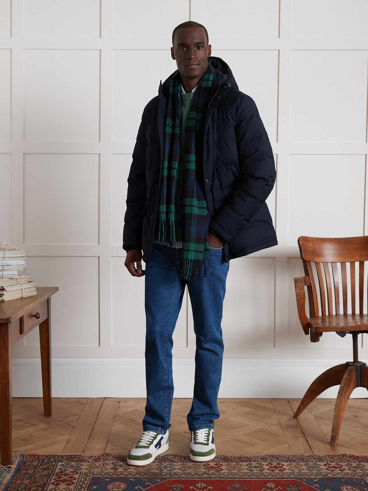 Parka courte matelassée homme