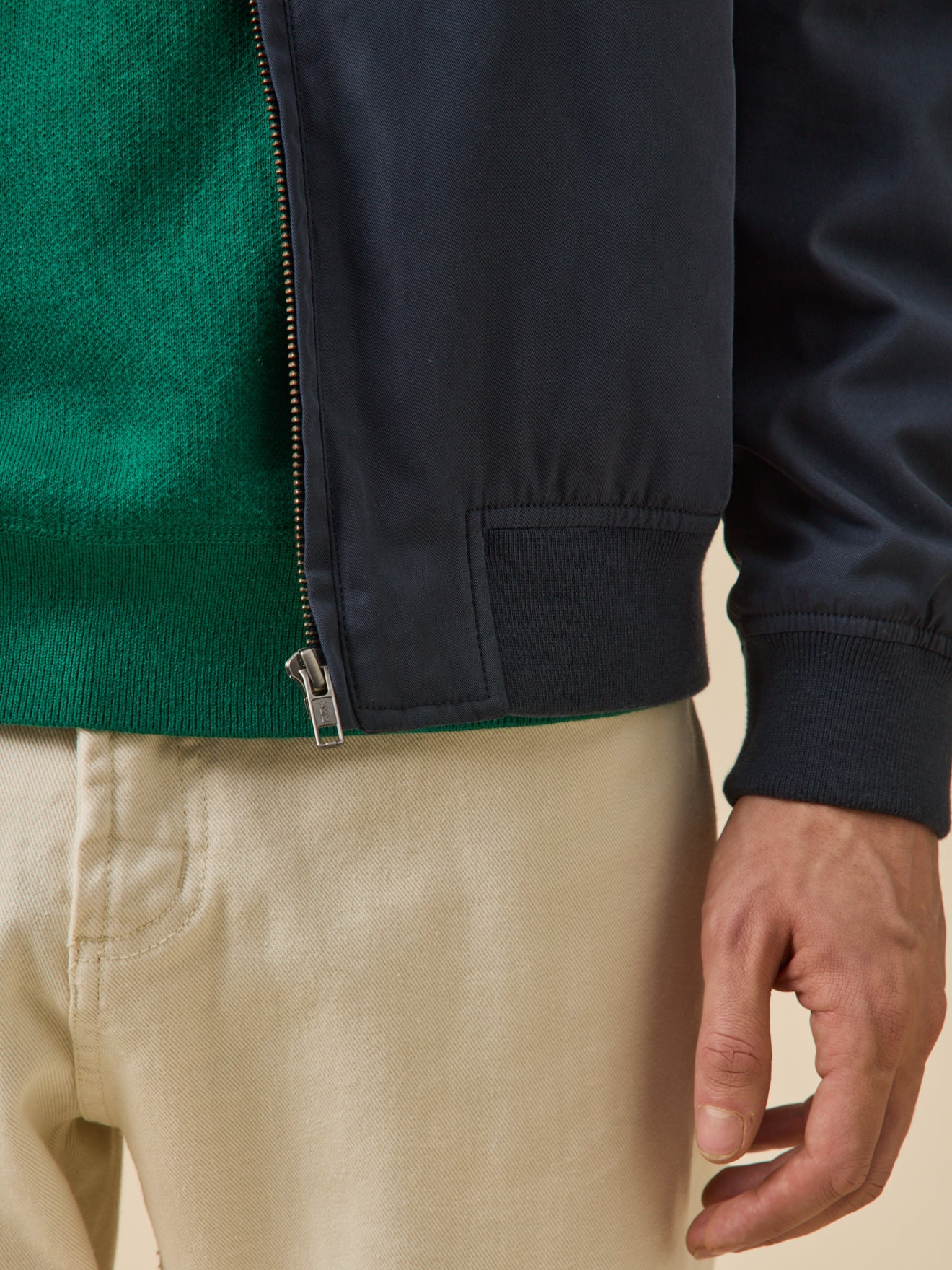 Blouson uni zippé homme