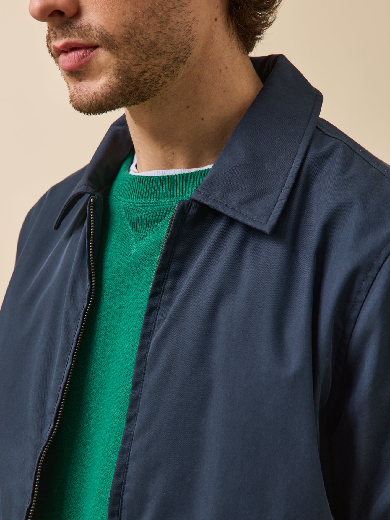 Blouson uni zippé homme