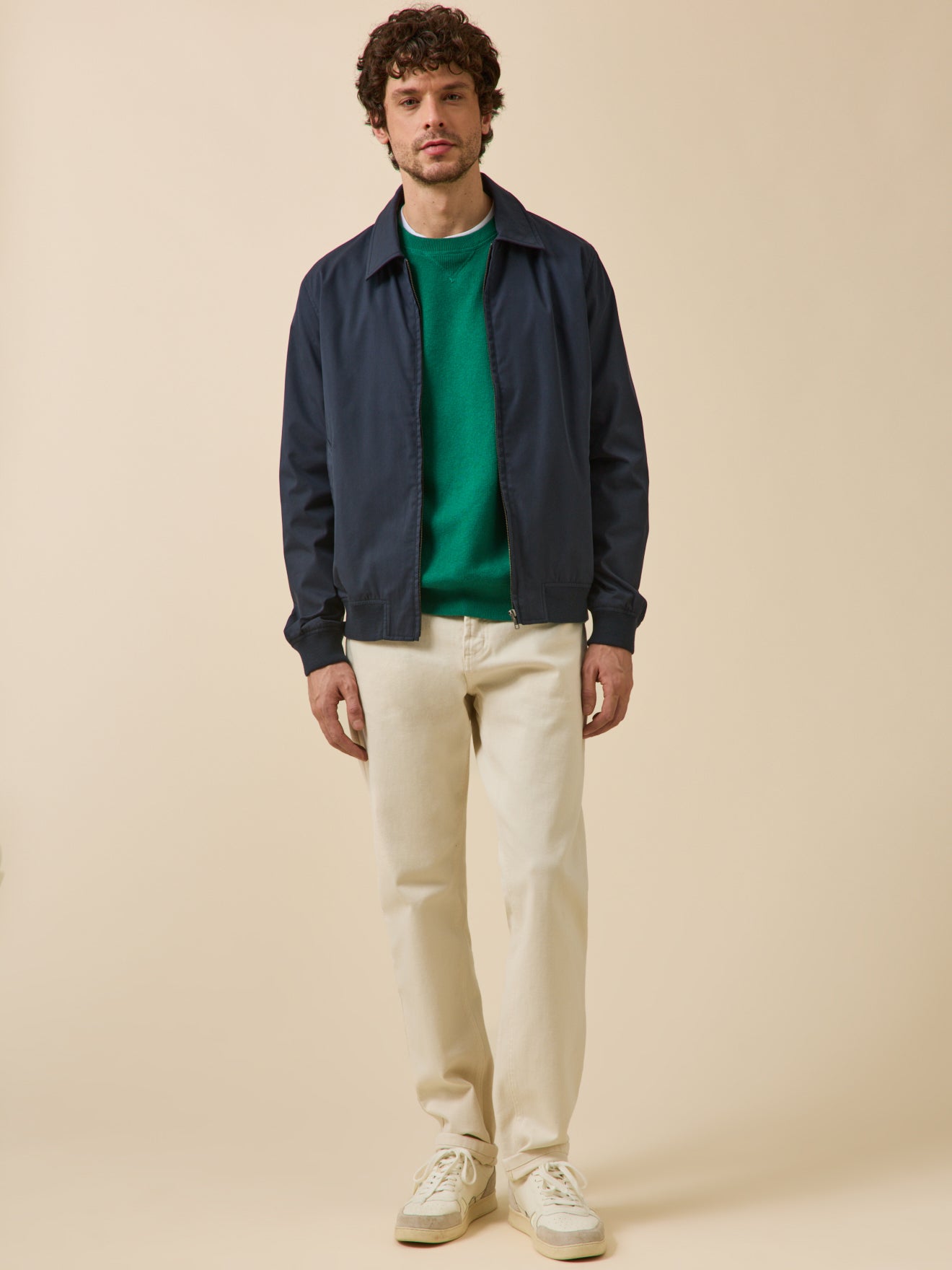 Blouson uni zippé homme