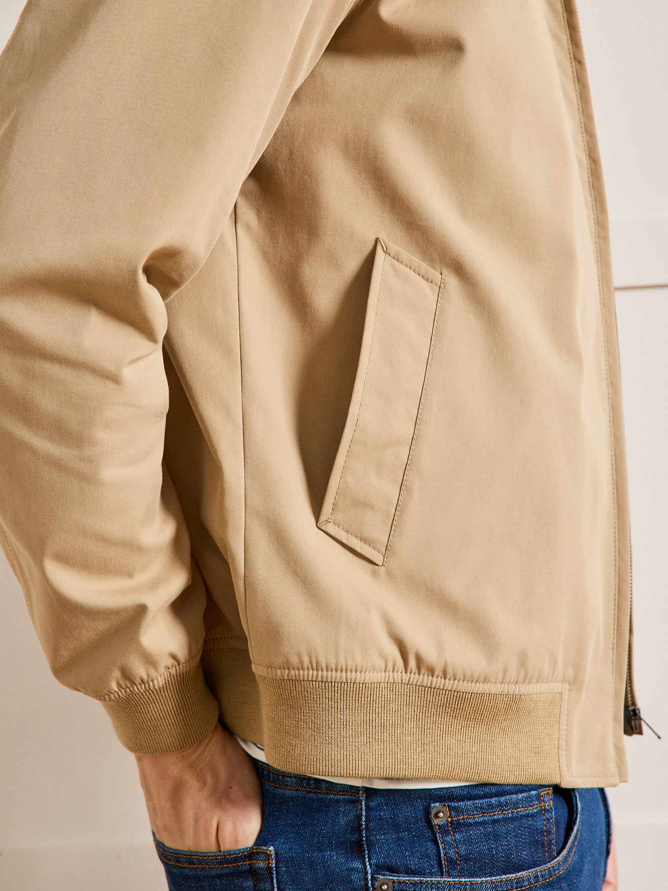 Blouson uni zippé homme