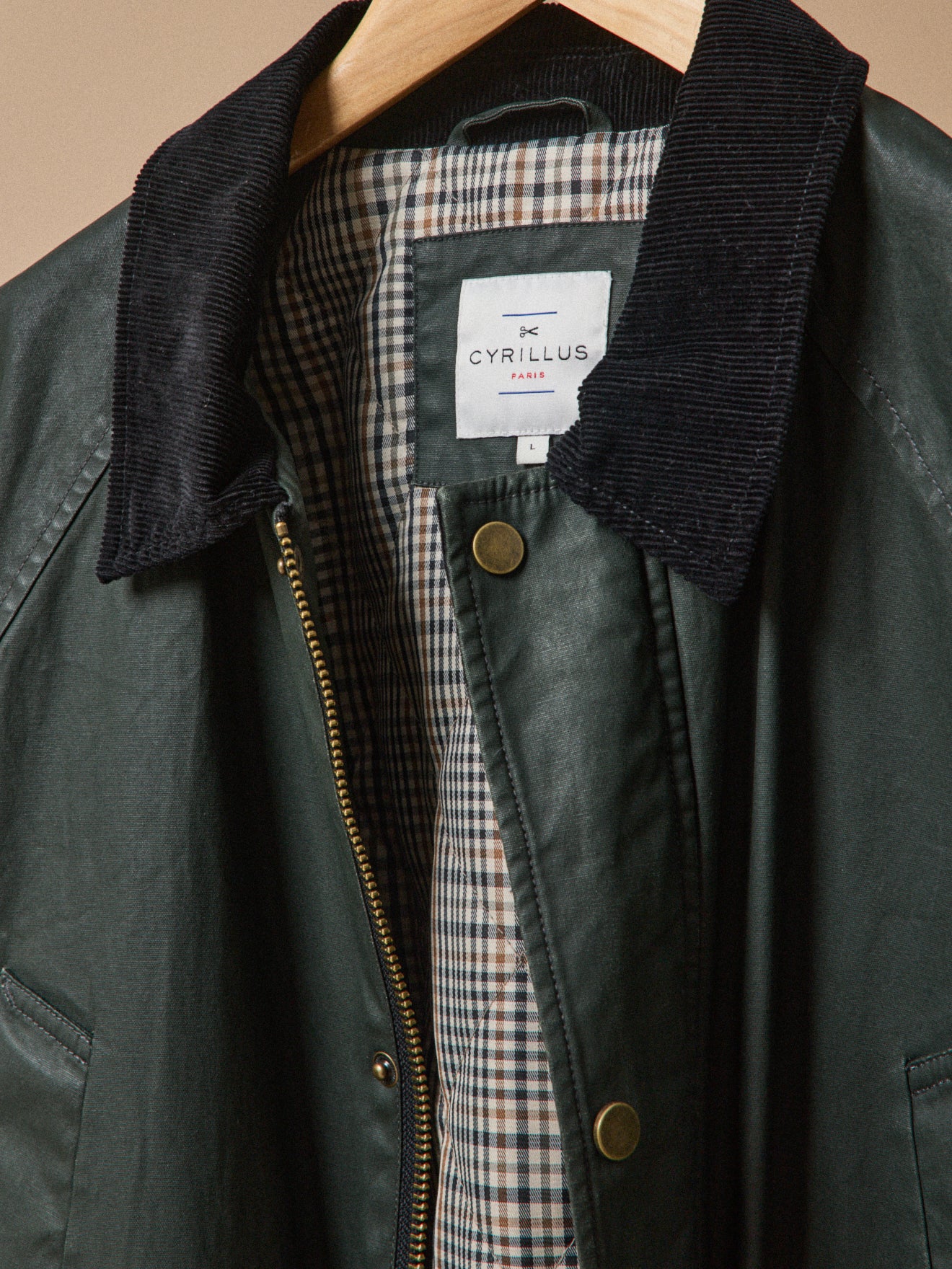 Herrenjacke aus beschichteter Baumwolle