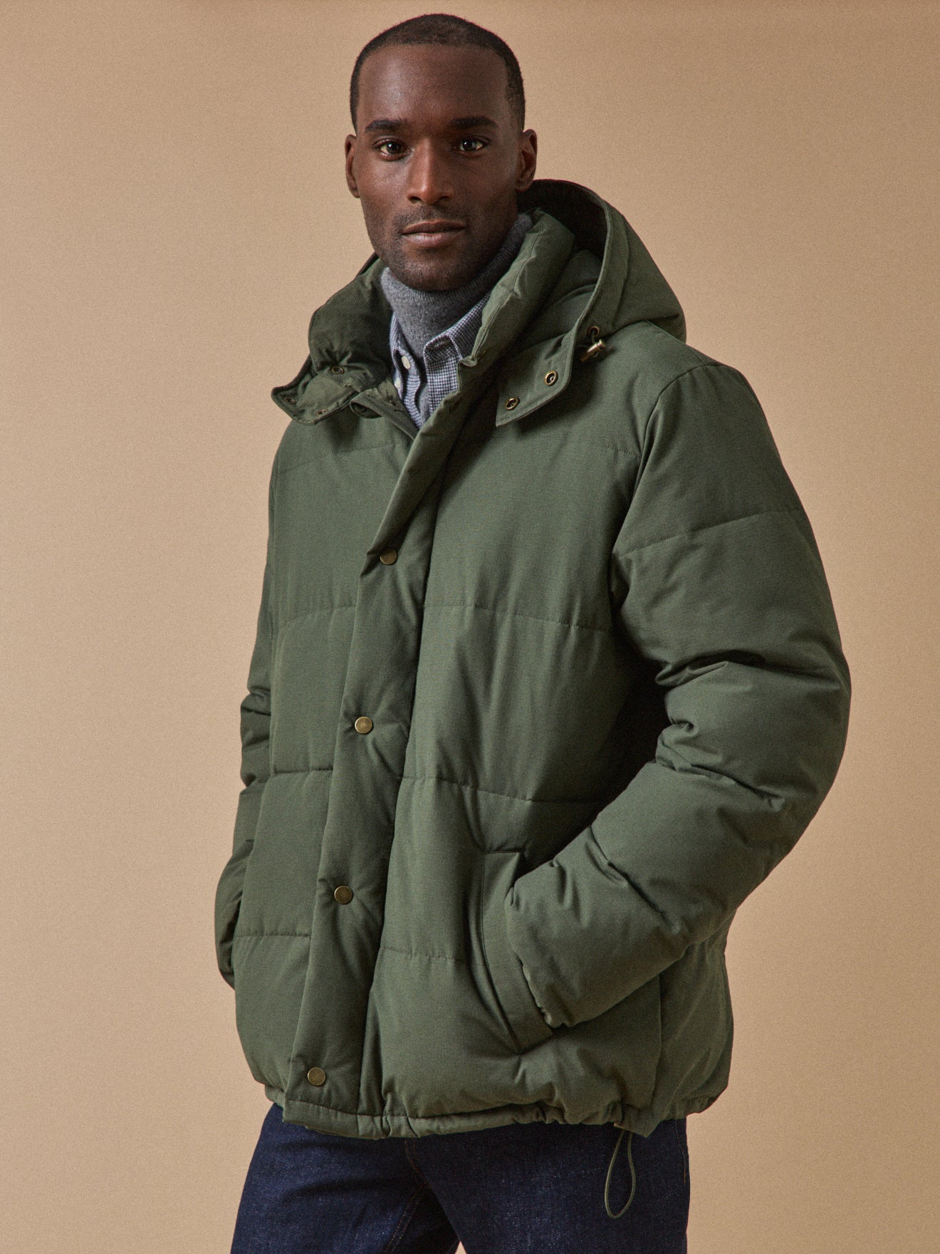 Kurze Herren-Daunenjacke