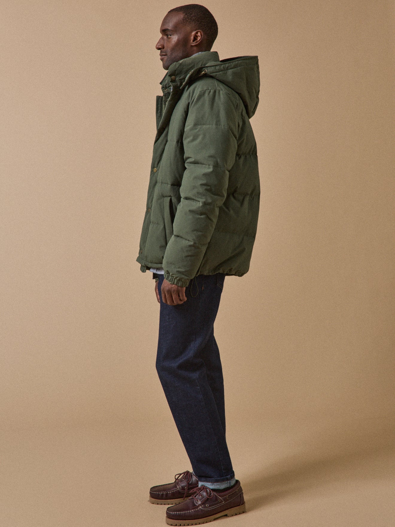 Kurze Herren-Daunenjacke