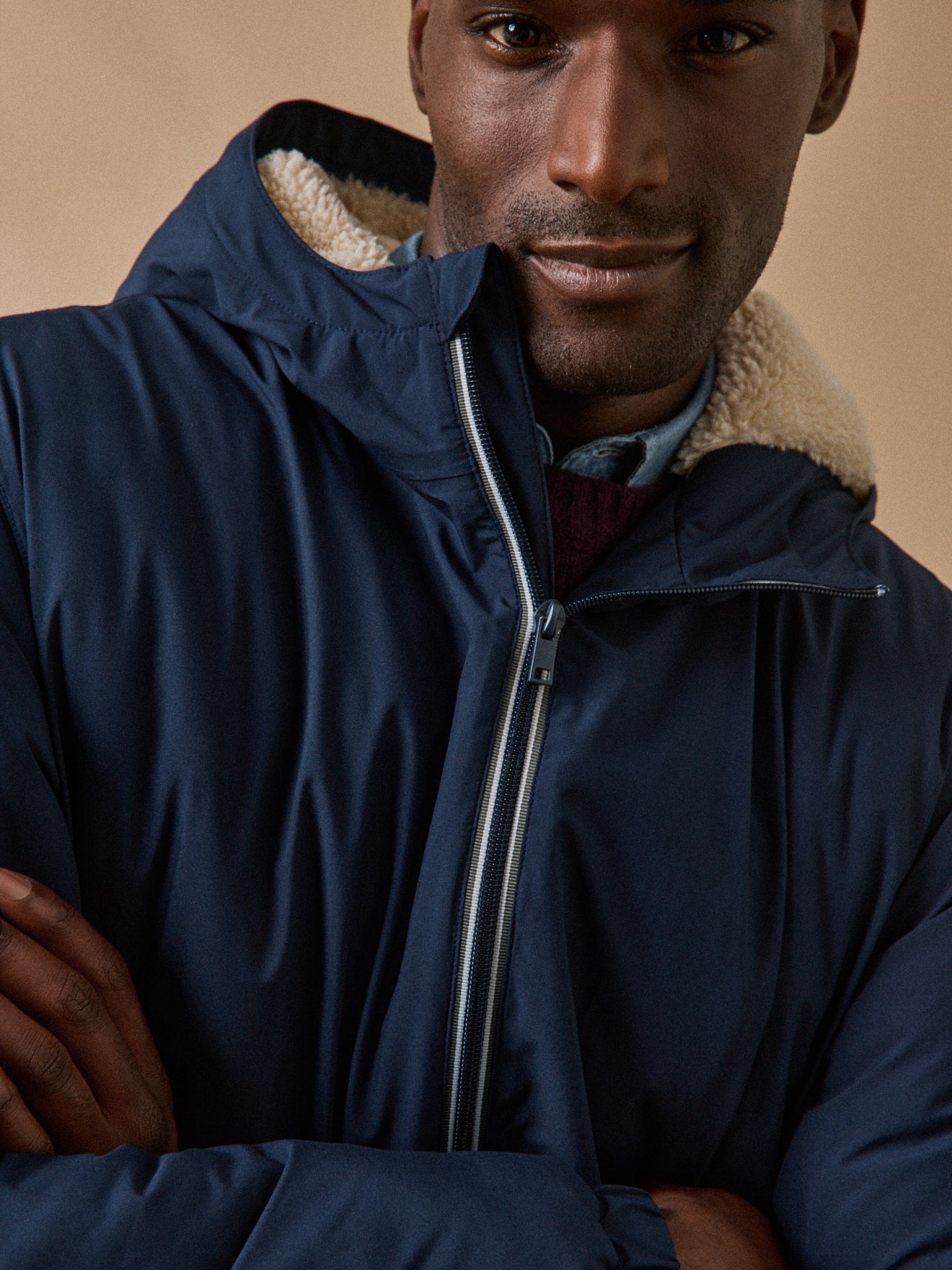 Parka longue imperméable homme