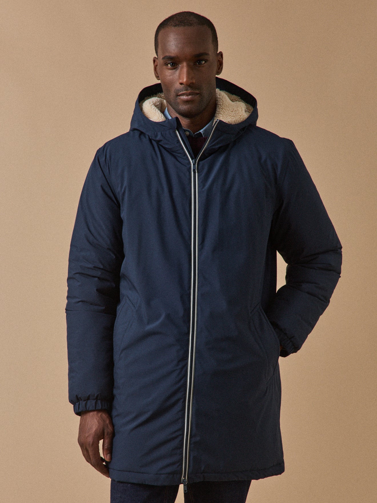 Parka longue imperméable homme