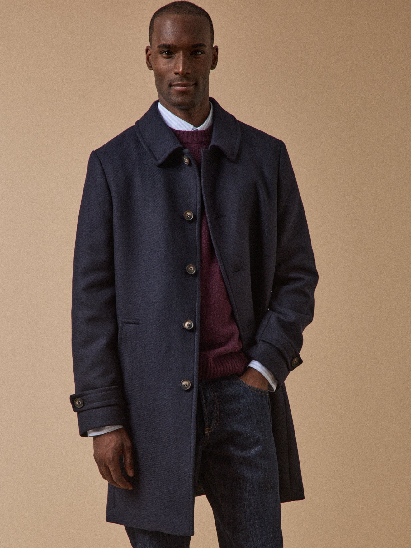 Herrenmantel aus Wollmischung