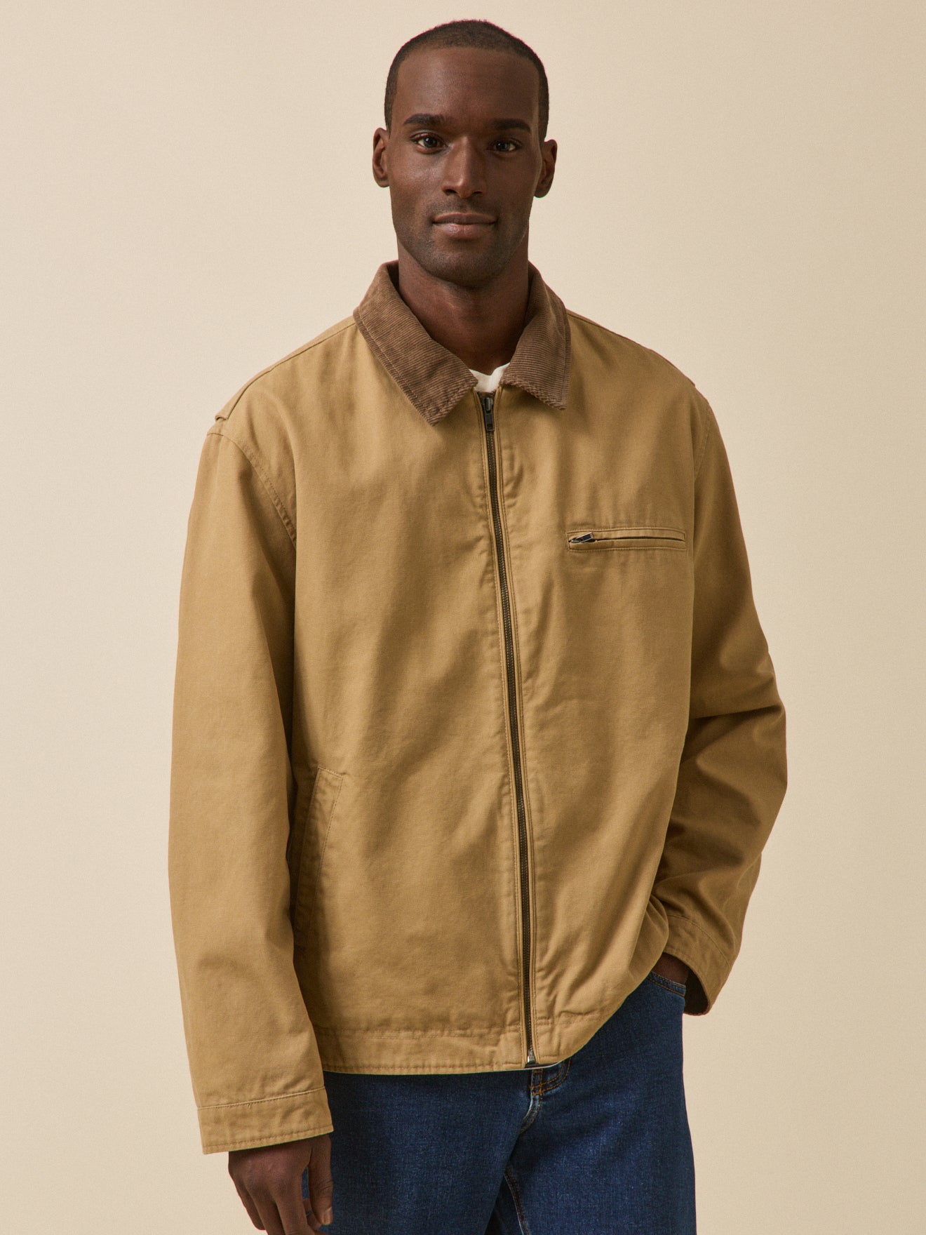 Veste col velours homme