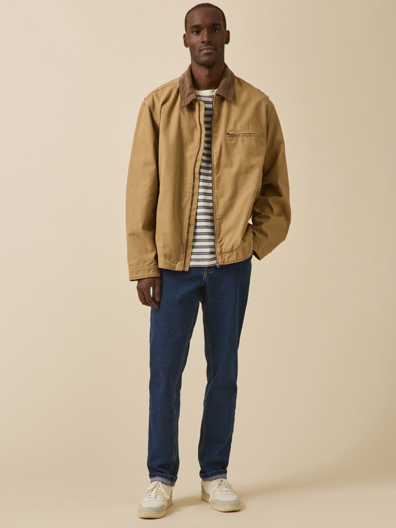 Veste col velours homme