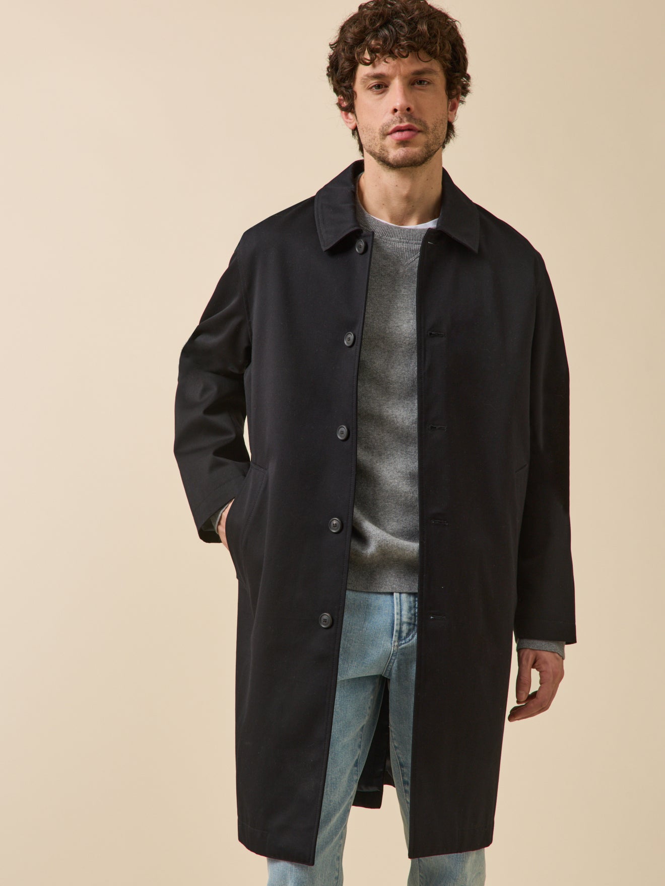 Wasserabweisender Herren-Trenchcoat