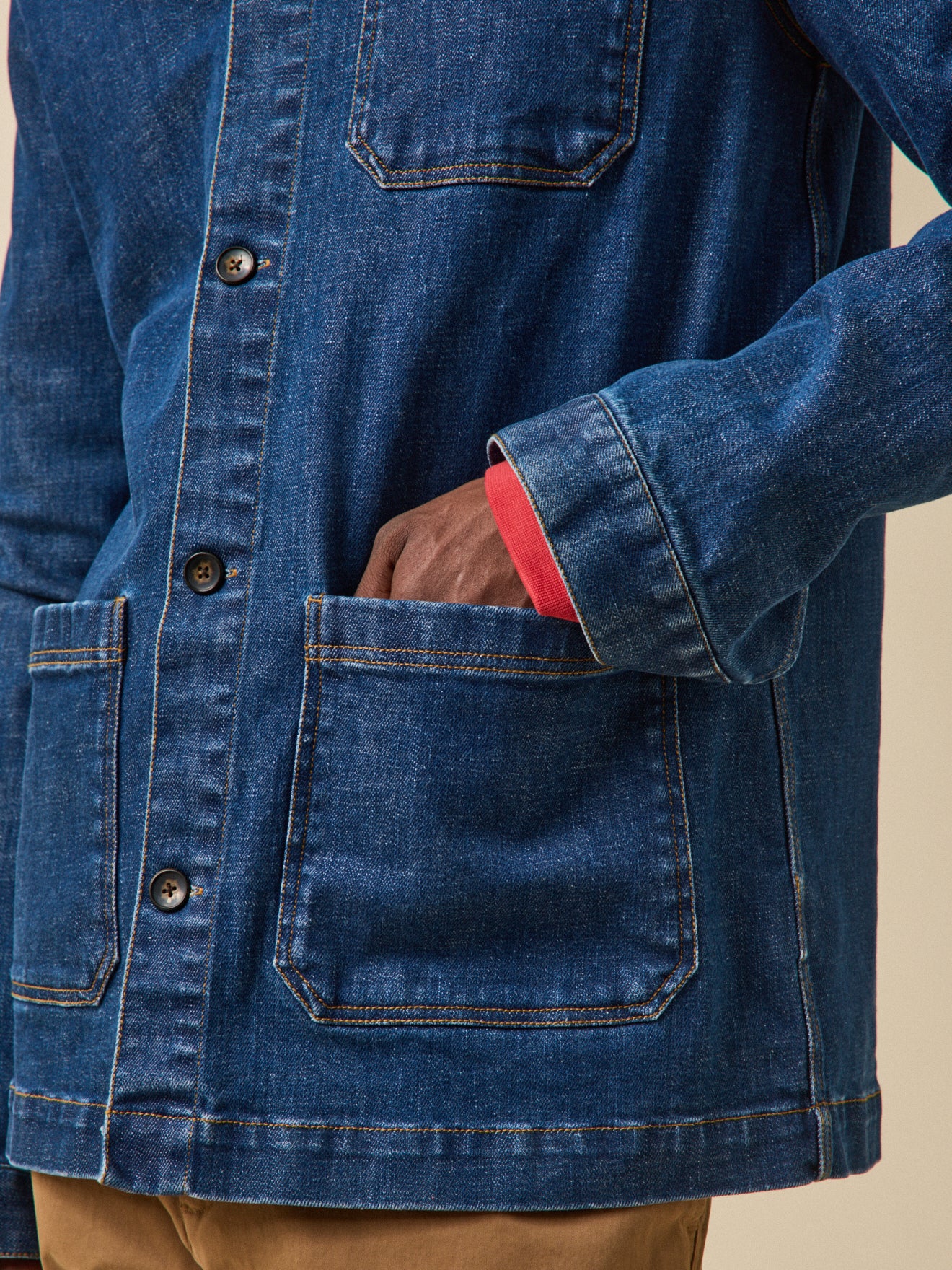 Veste worker homme denim coton recyclé