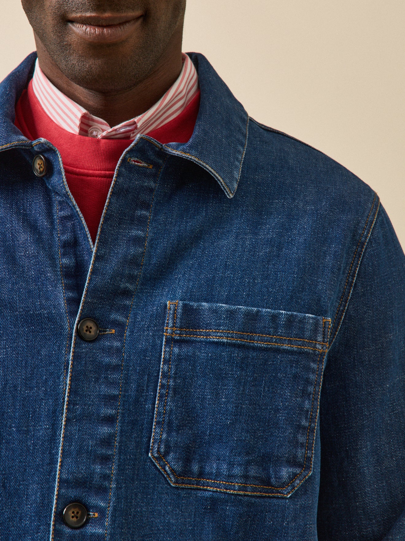 Veste worker homme denim coton recyclé