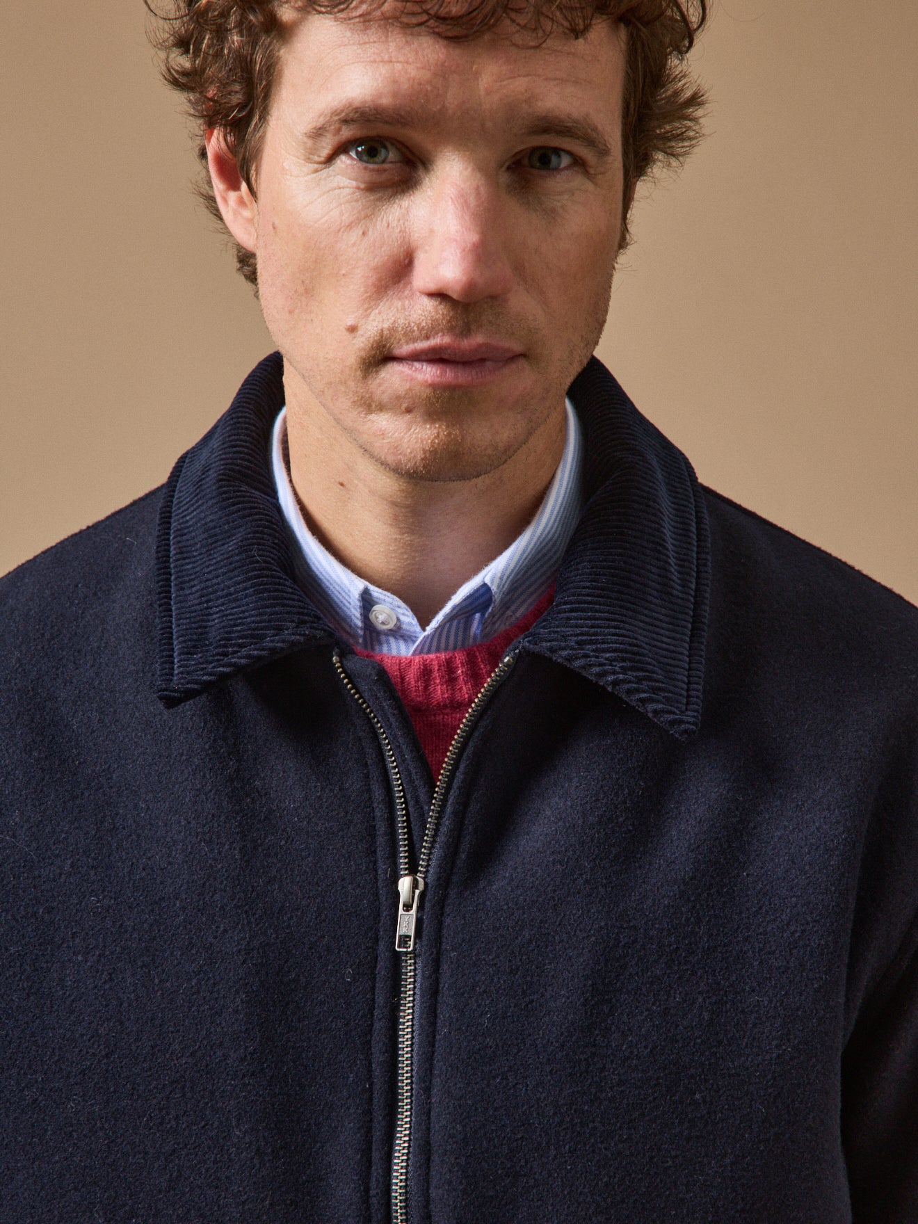 Blouson aviateur lainage chaud homme