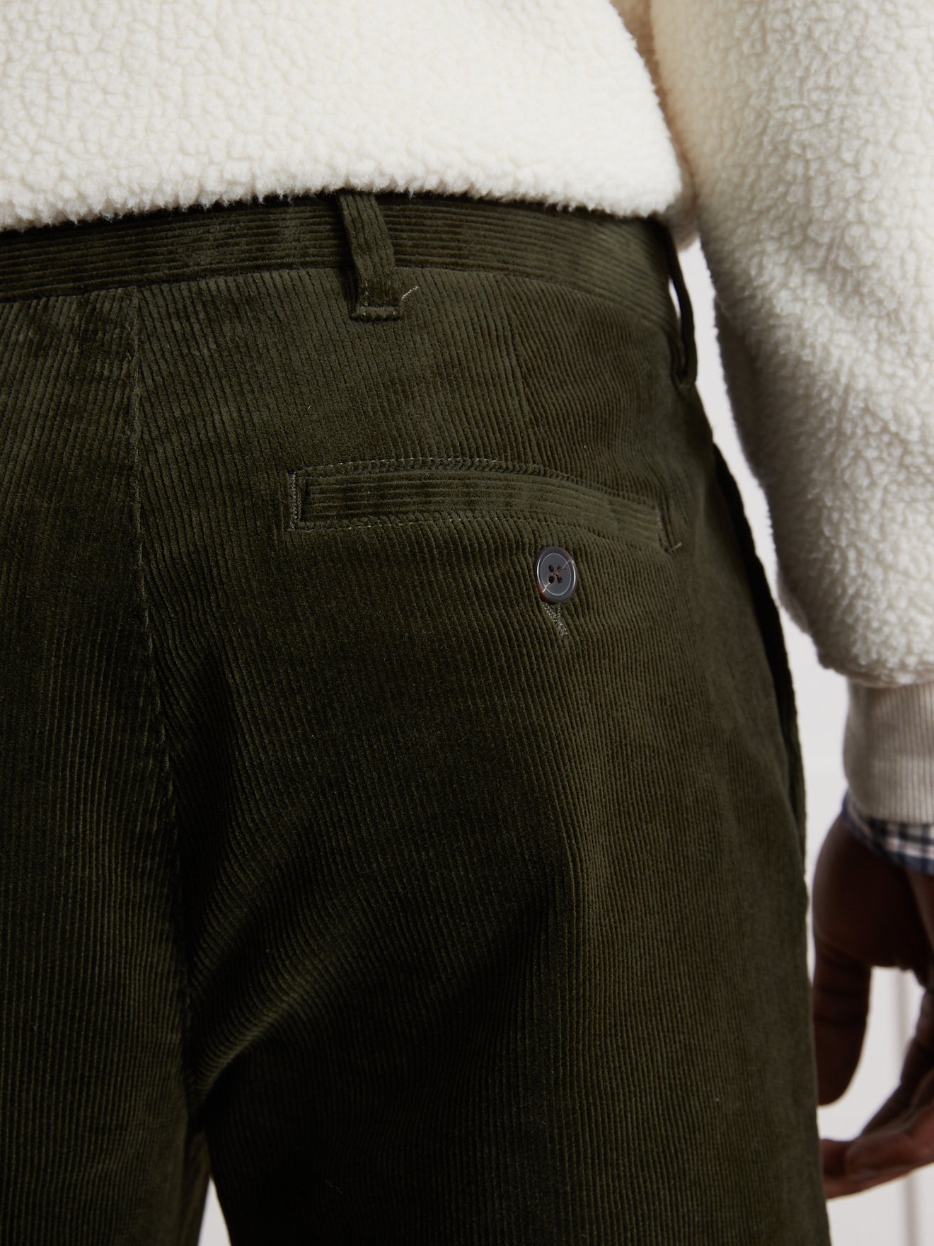 Regular Fit Herren-Chinohose aus Velours