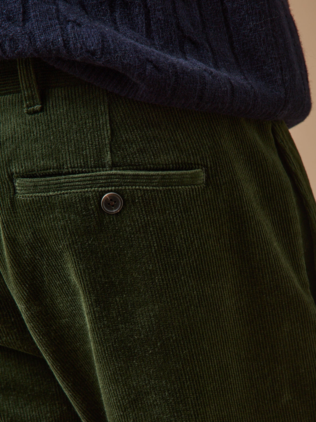 Regular Fit Herren-Chinohose aus Velours