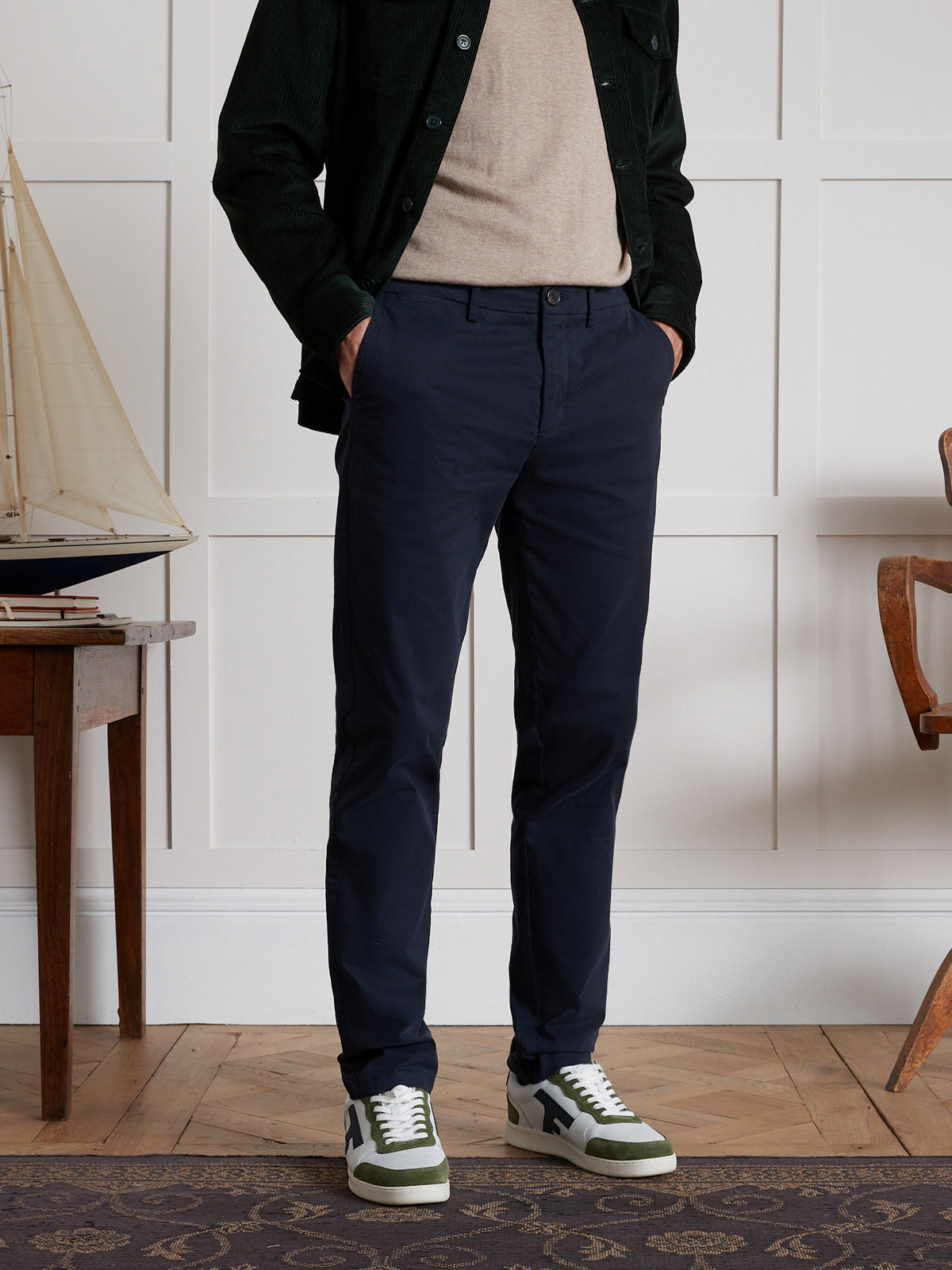 Herren-Chinohose aus Gabardine