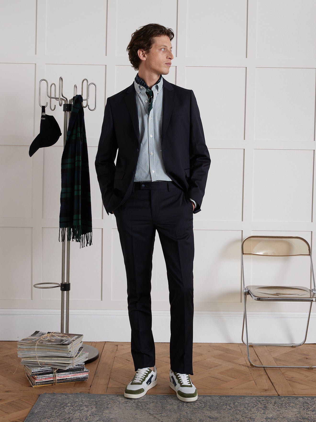 Herren-Anzughose aus Super 100-Wolle