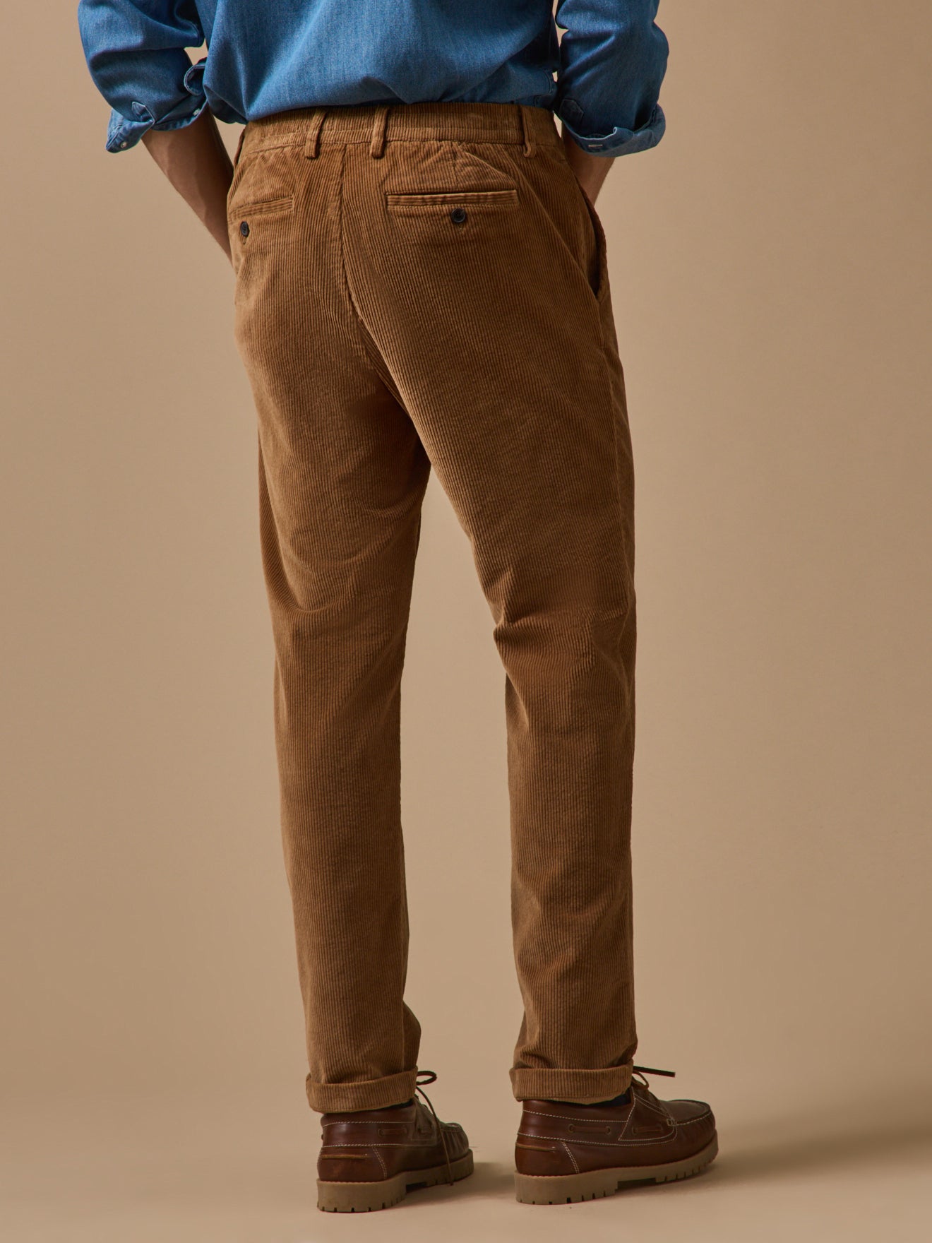 Pantalon taille élastiquée velours homme