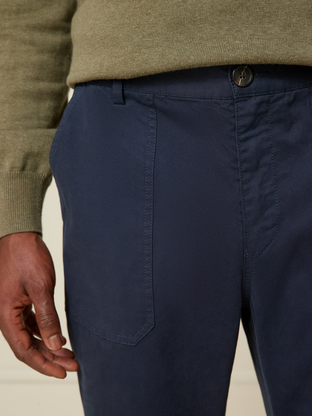Pantalon charpentier taille élastiquée homme