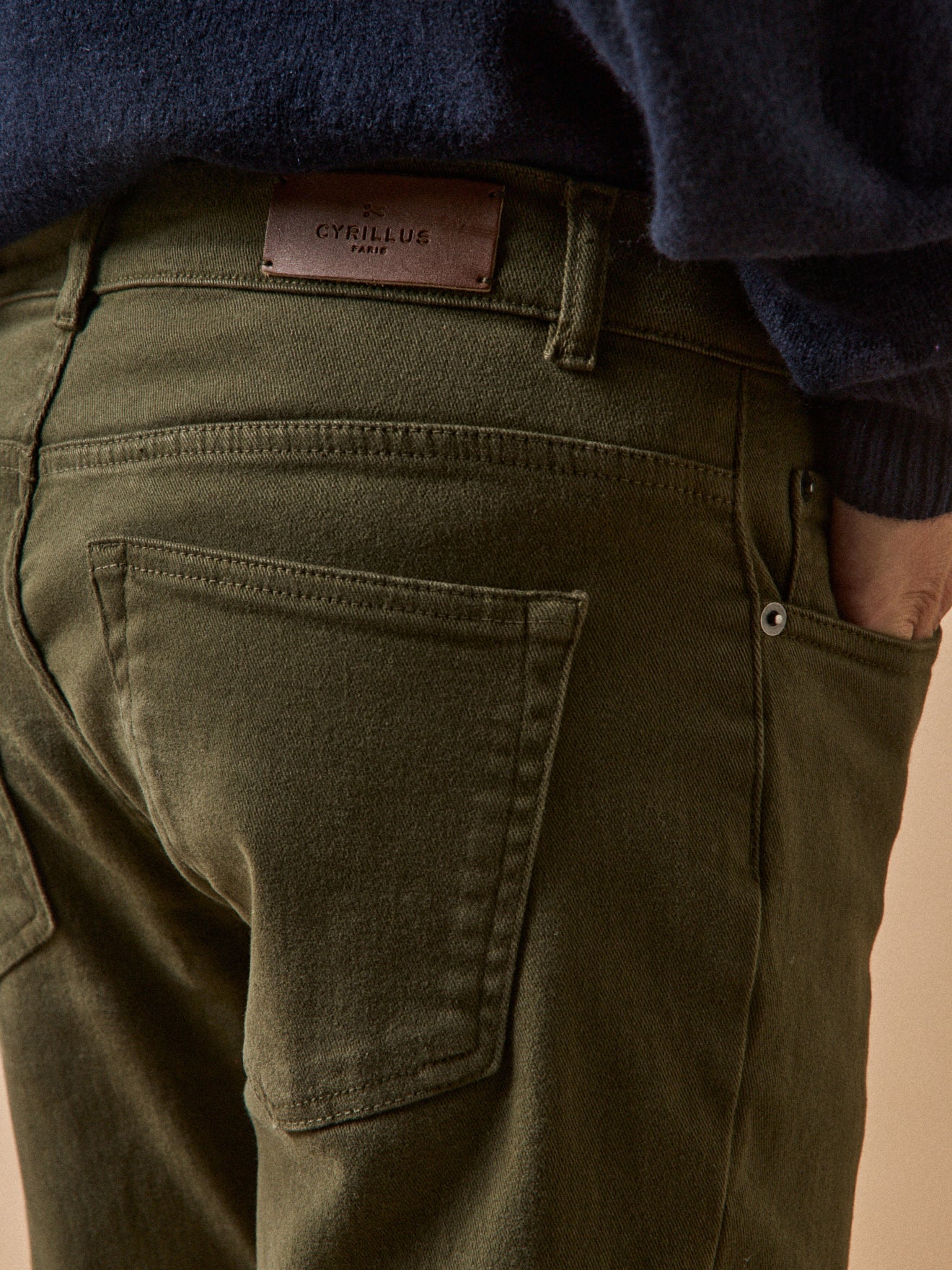 Pantalon droit 5 poches homme