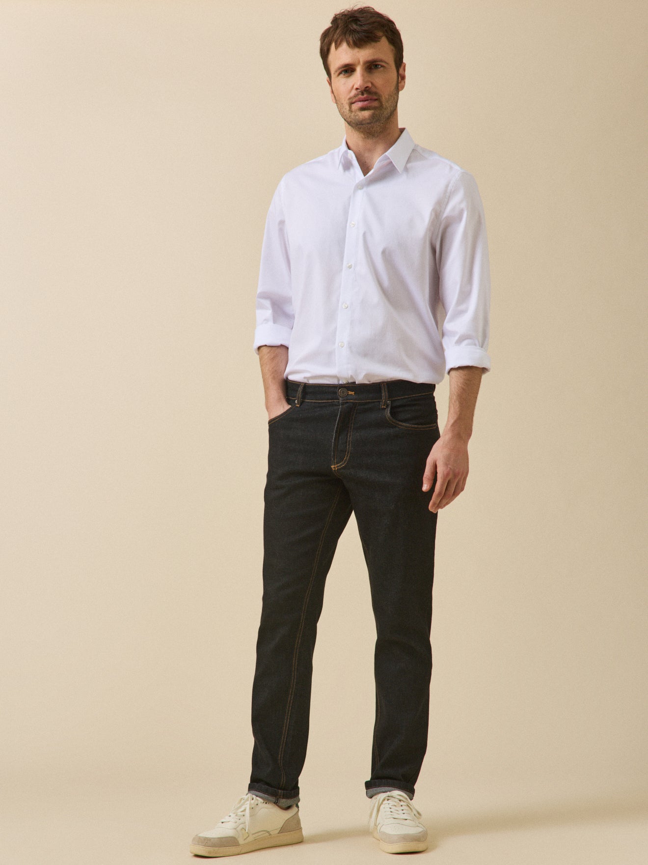 Regular Fit Herren-Jeans aus Bio-Baumwolle