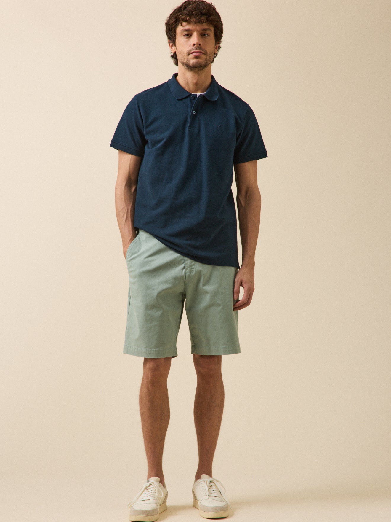 Bermuda chino homme coton stretch
