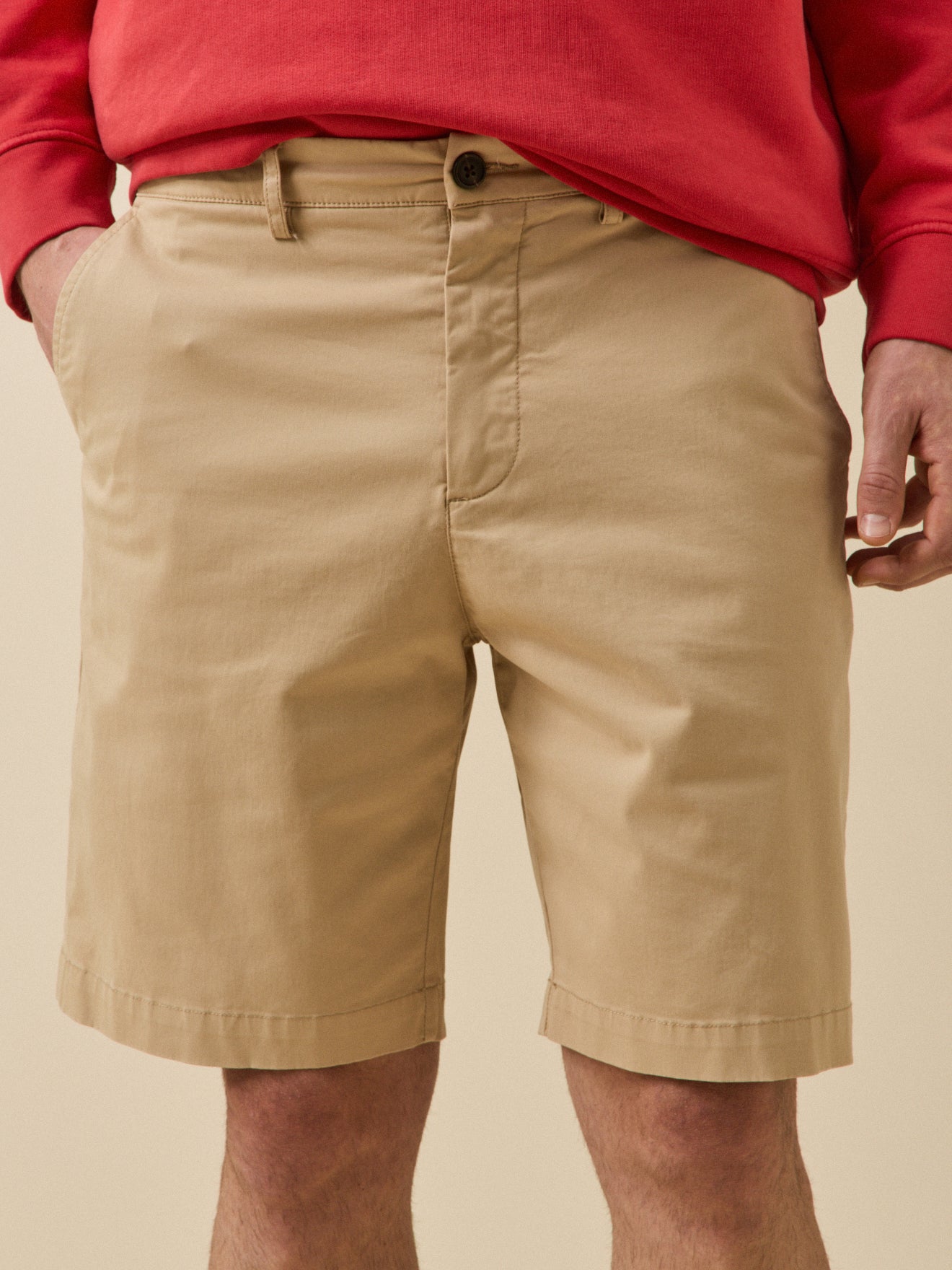 Bermuda chino homme coton stretch