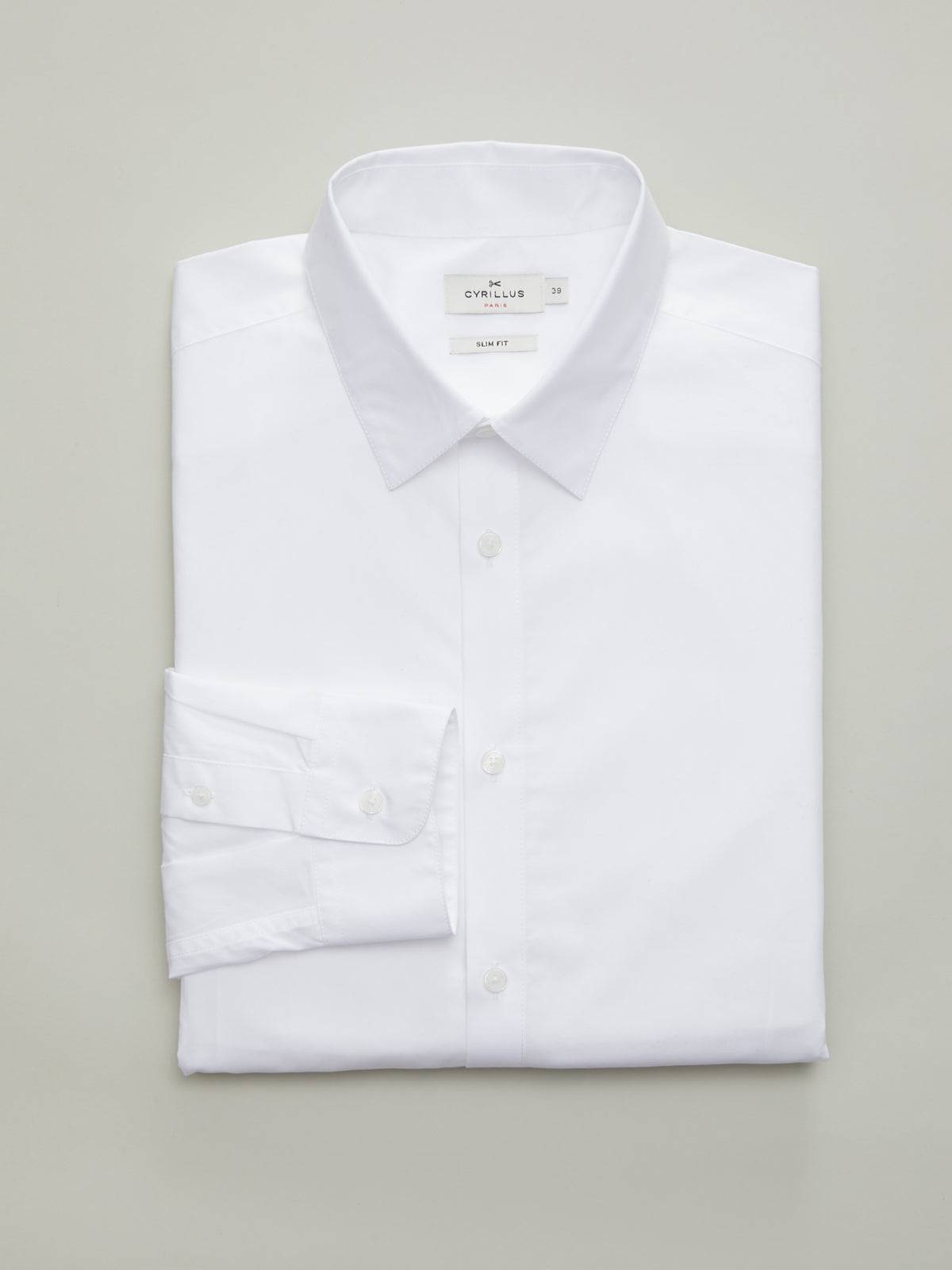 Einfarbiges Herren Slim Fit Hemd aus Easy Care-Popeline