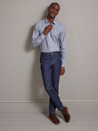 Chemise motif pied-de-puce slim fit homme non iron