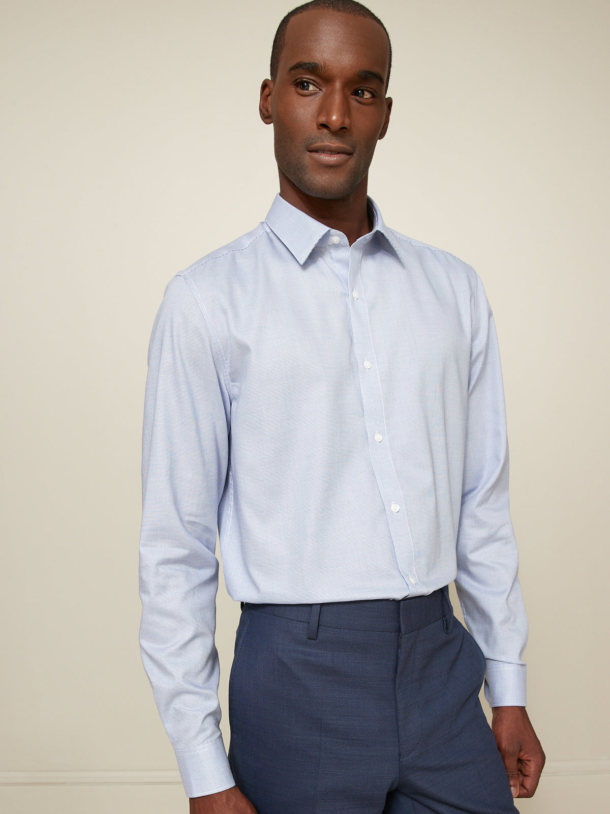 Chemise micro-motifs regular fit homme non iron