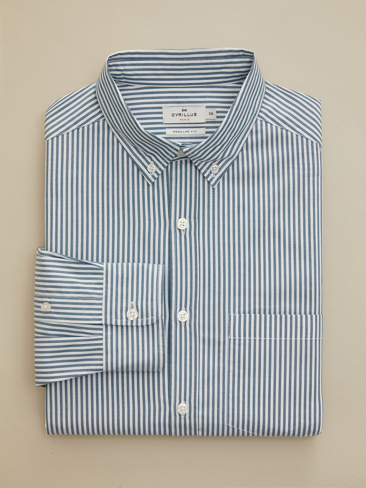 Chemise rayée Regular Fit homme - coton biologique