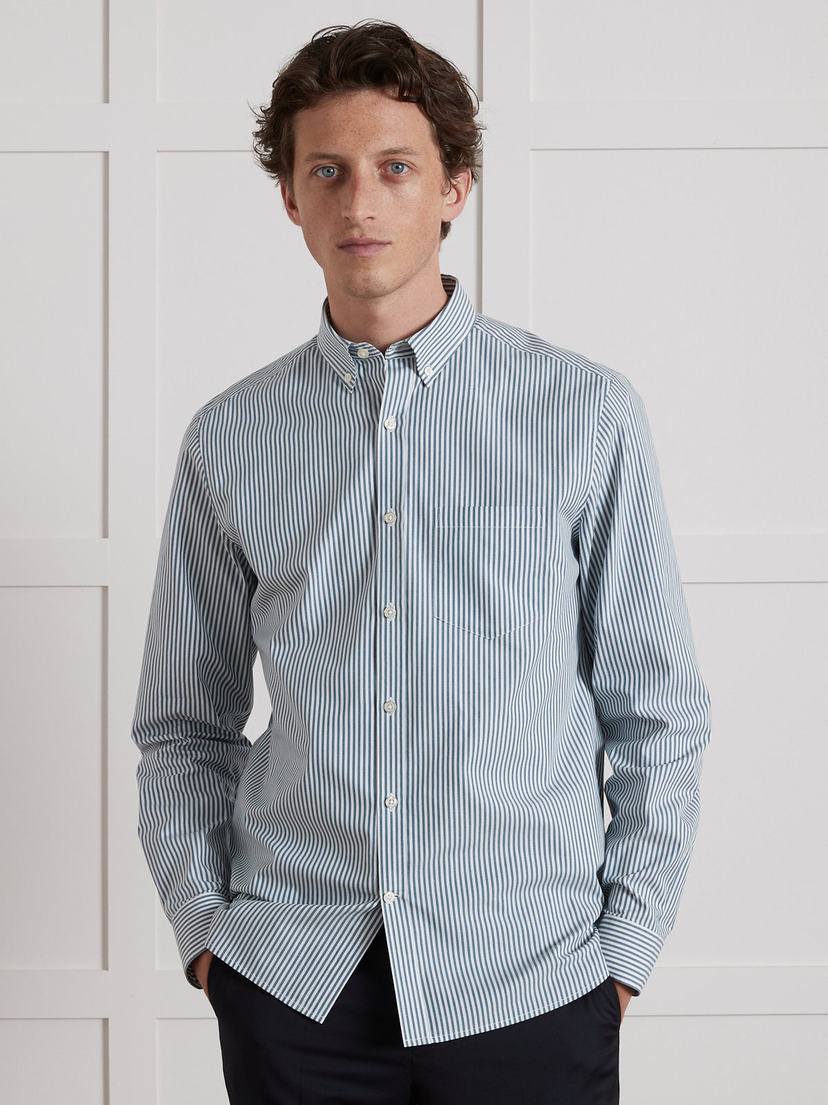 Chemise rayée Regular Fit homme - coton biologique