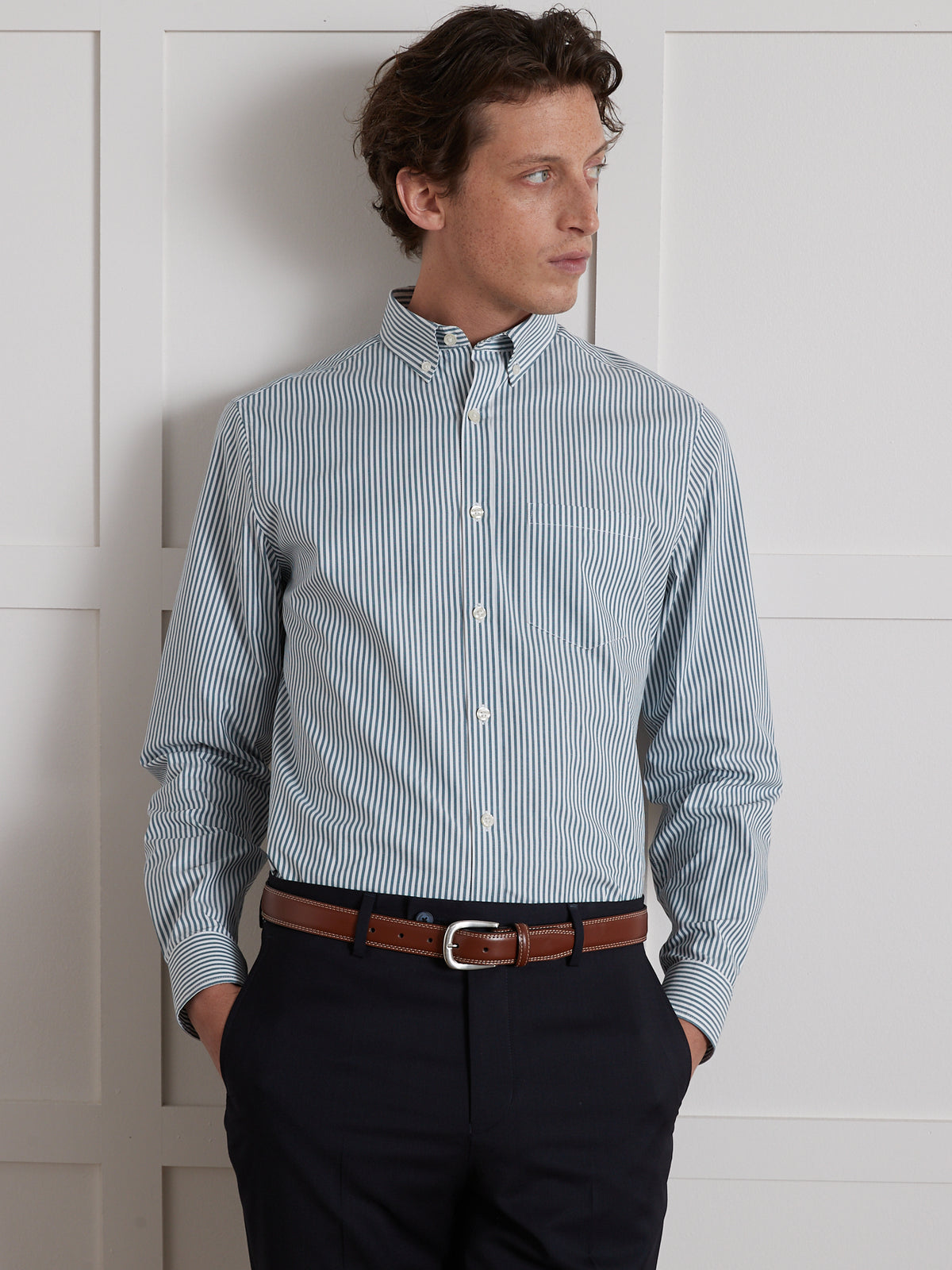 Chemise rayée Regular Fit homme - coton biologique
