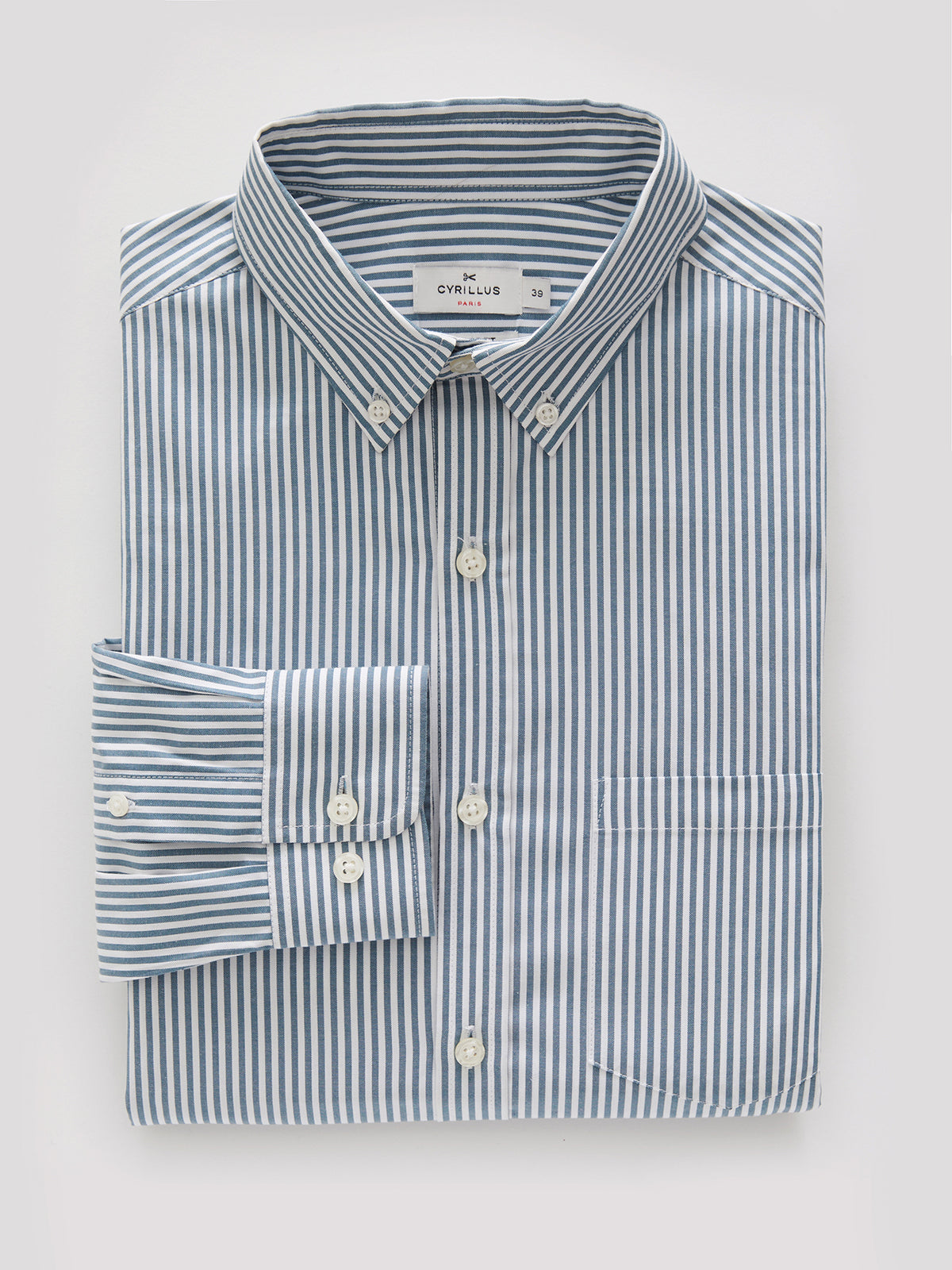 Chemise rayée Regular Fit homme - coton biologique