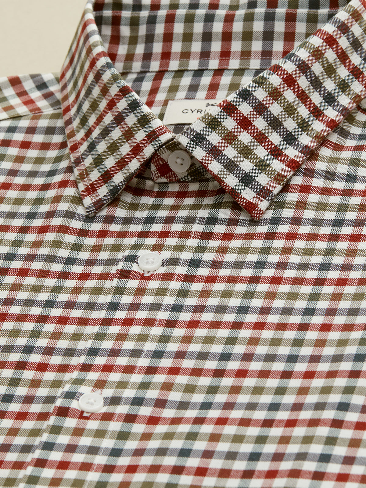 Chemise carreaux multicolores slim fit homme