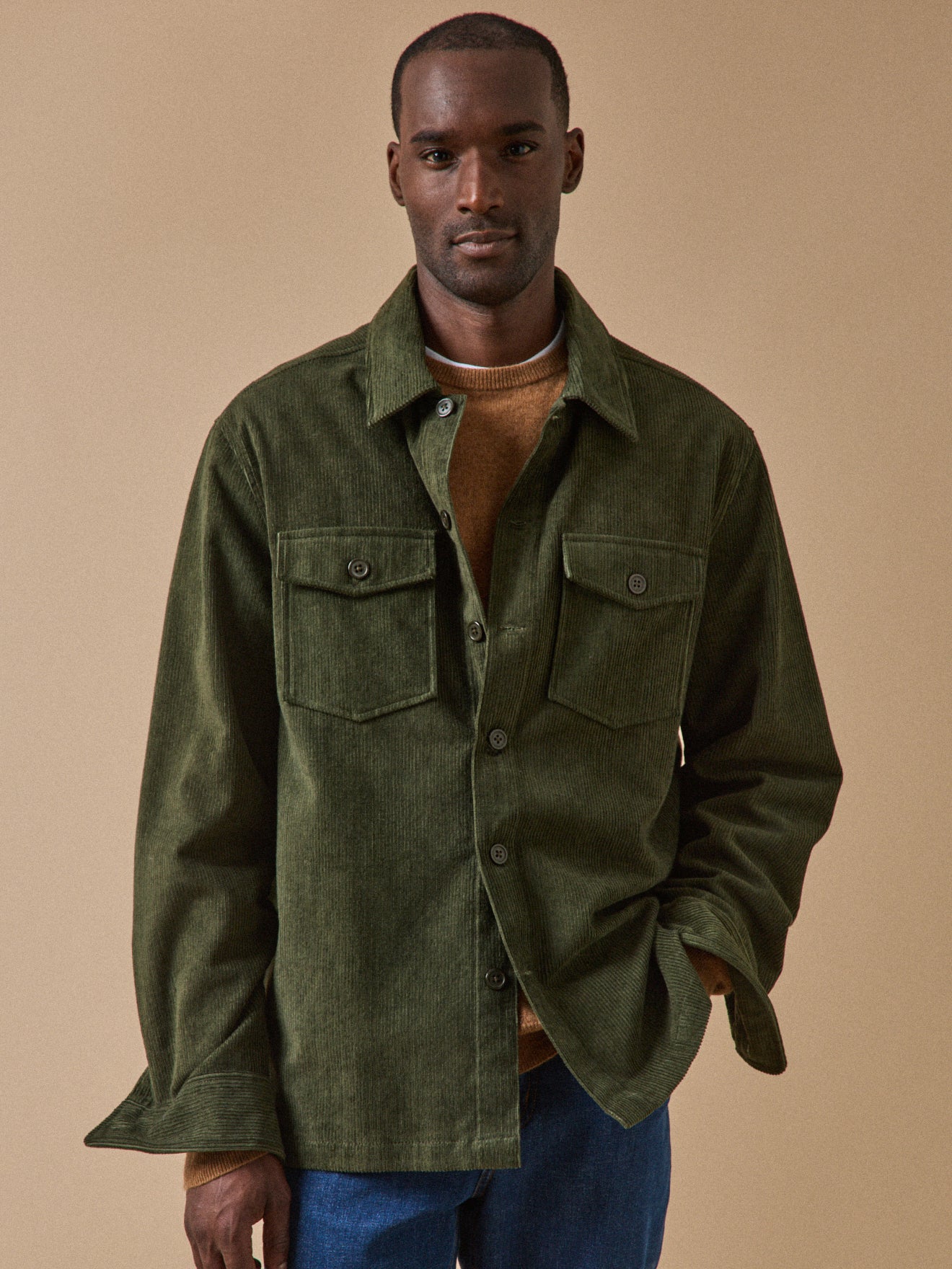 Herren-Überhemd aus Cordsamt