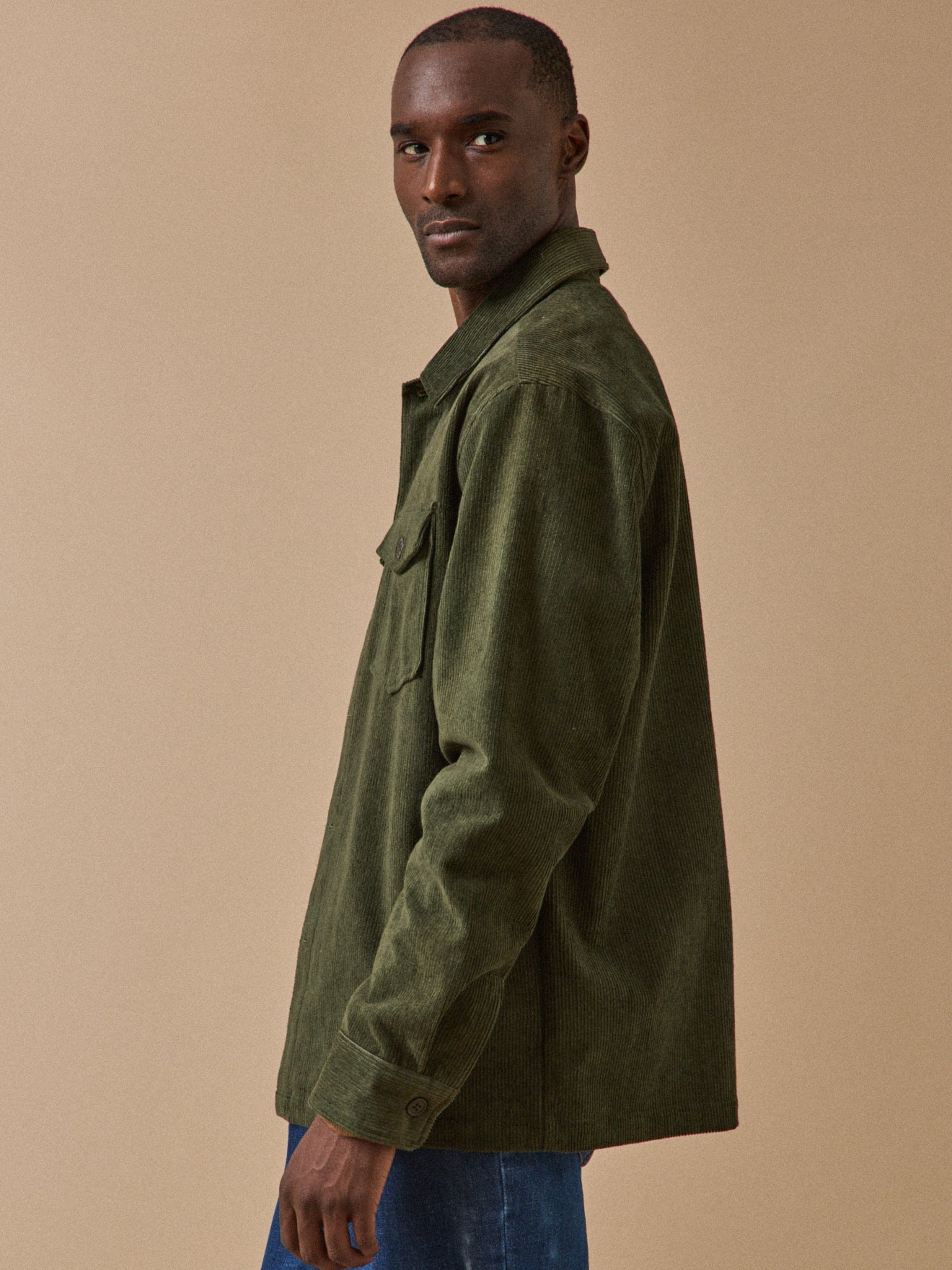 Herren-Überhemd aus Cordsamt