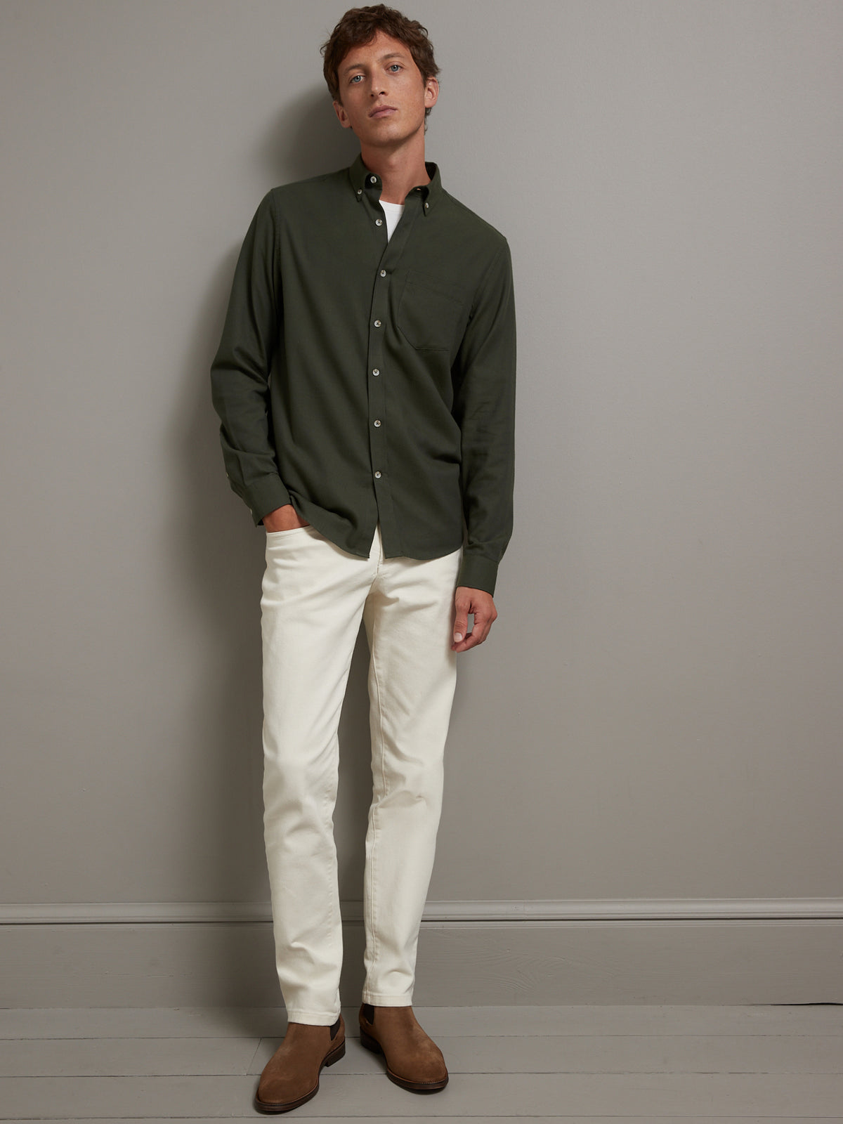 Chemise unie regular fit homme