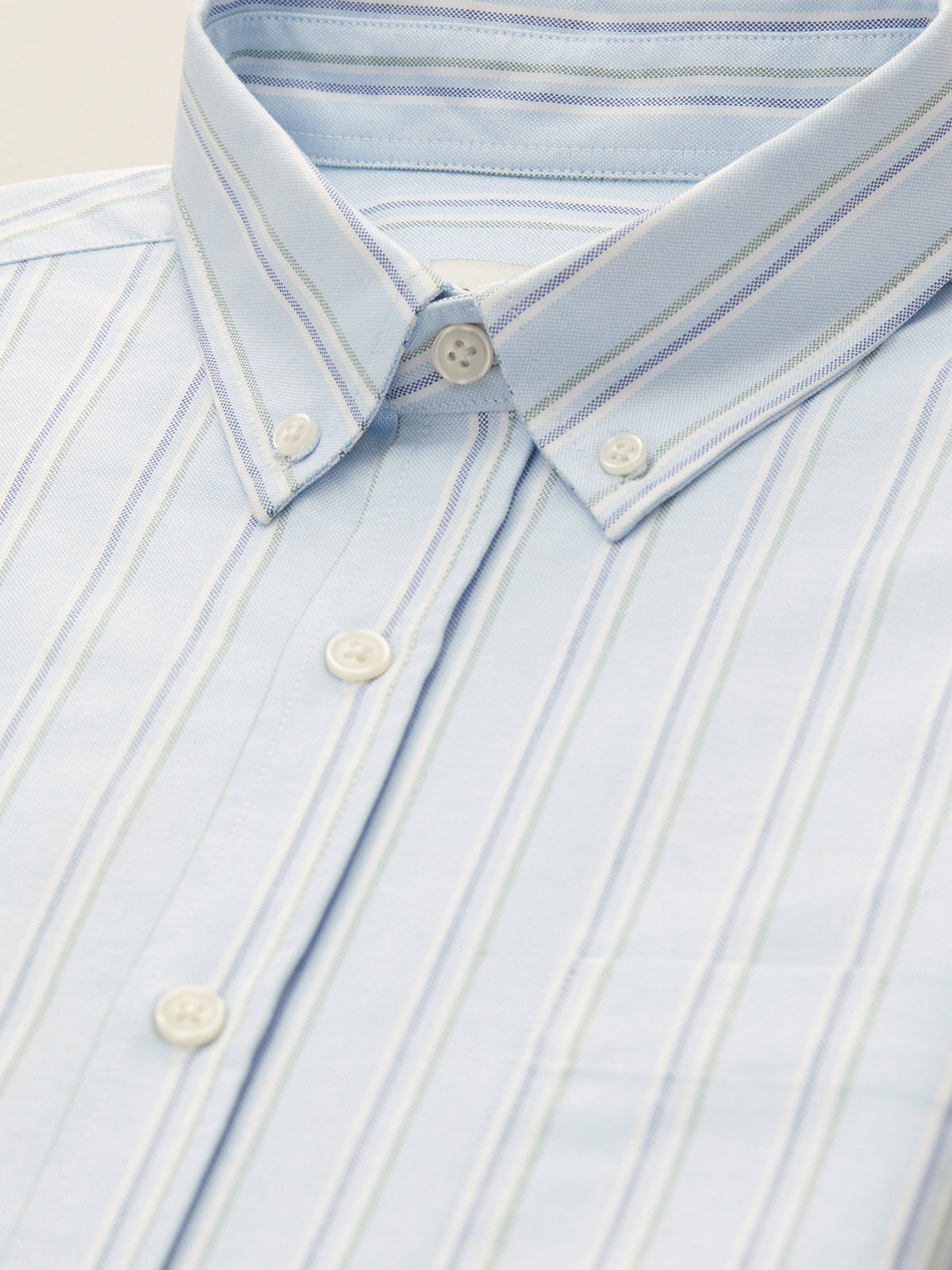 Gestreiftes Regular Fit Herren Oxford-Hemd
